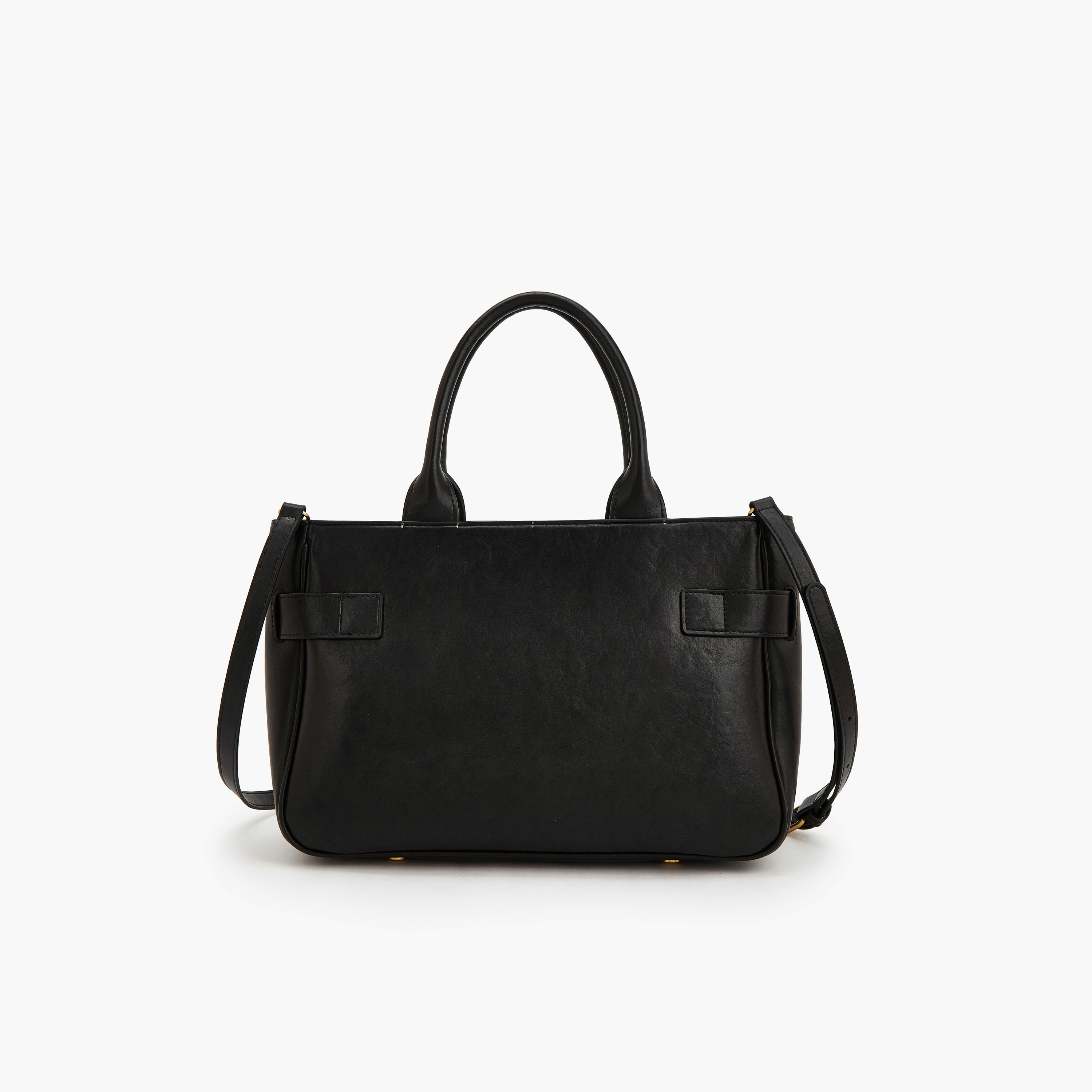 Celeste Buckled Detail Tote Bag with Zip Closure-women-bagsandwallets-handbags-image-4