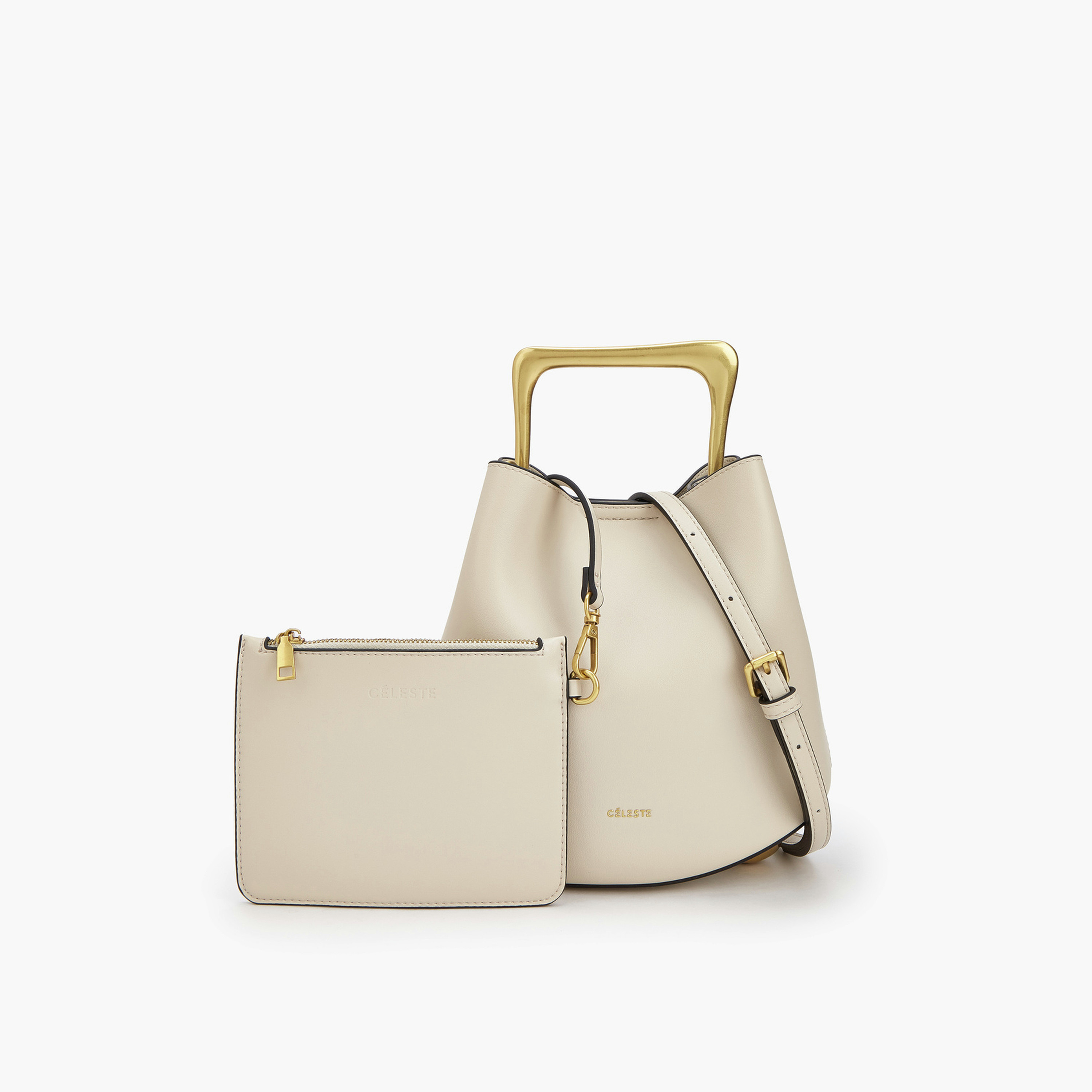 شنطة كروسبودي بمقبض ميتاليك مع شنطة صغيرة من سيليست-women-bagsandwallets-handbags-image-1