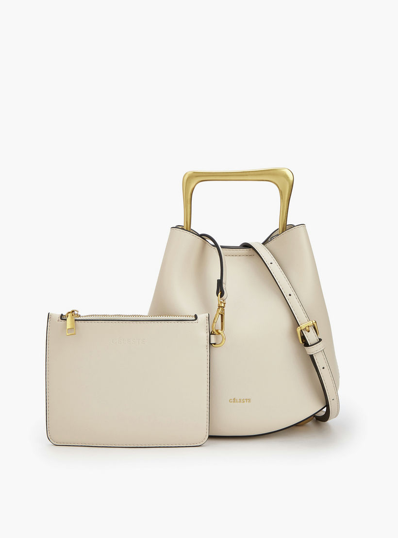 شنطة كروسبودي بمقبض ميتاليك مع شنطة صغيرة من سيليست-women-bagsandwallets-handbags-image-1