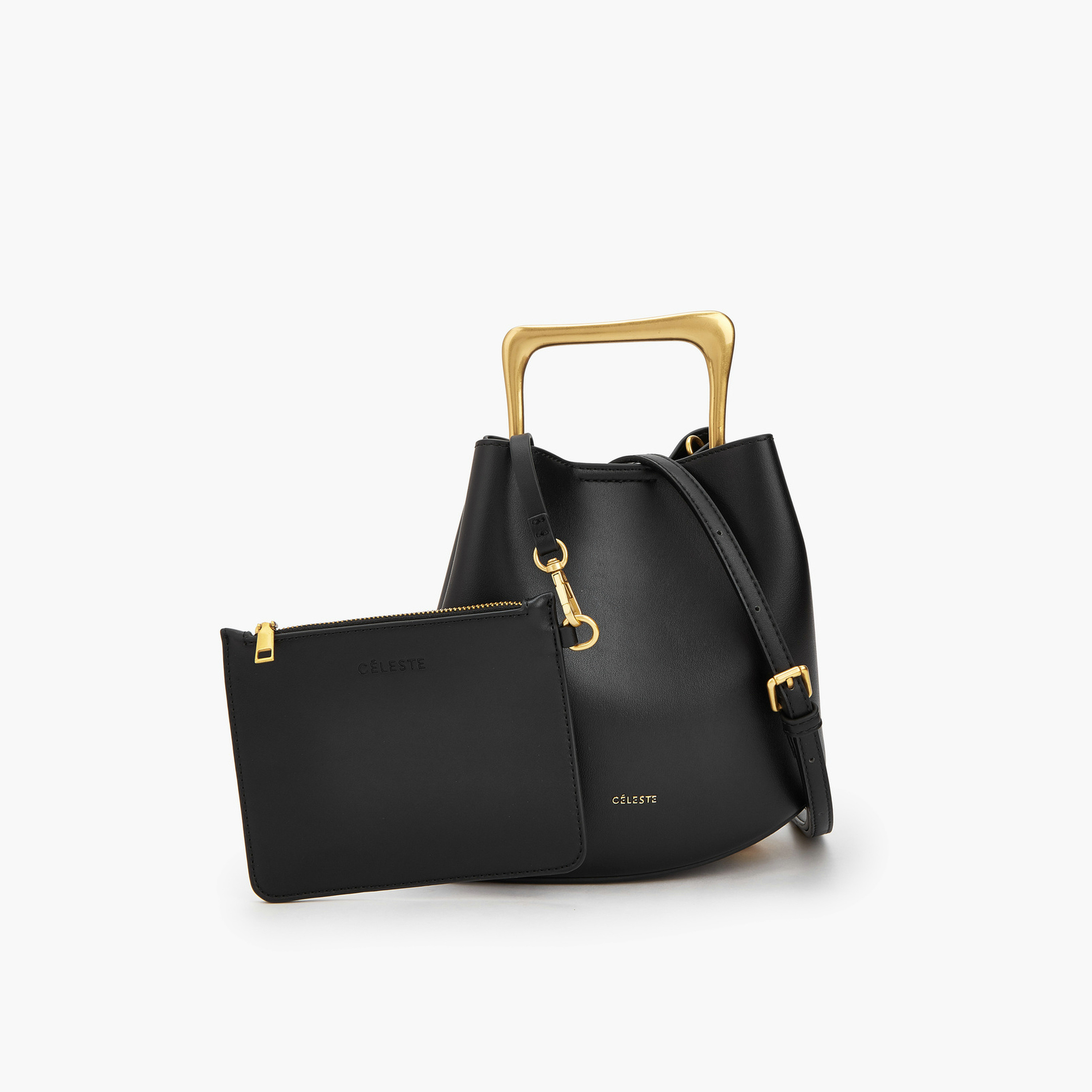 شنطة كروسبودي بمقبض ميتاليك مع شنطة صغيرة من سيليست-women-bagsandwallets-handbags-image-1