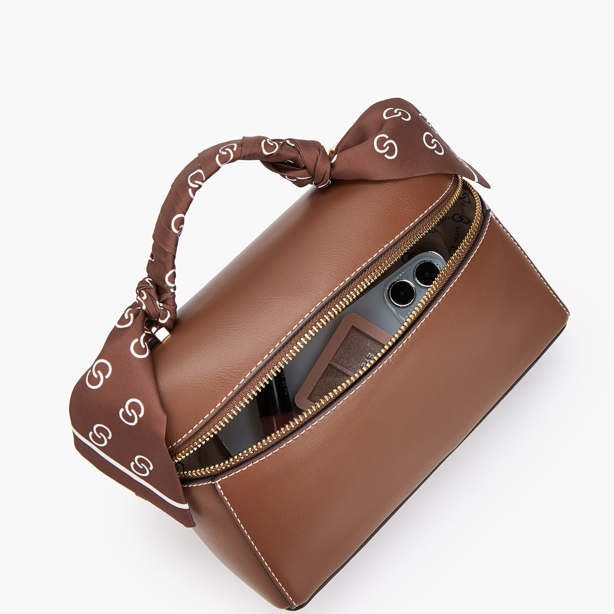 Celeste Solid Crossbody Bag with Scarf Detail-women-bagsandwallets-handbags-image-7