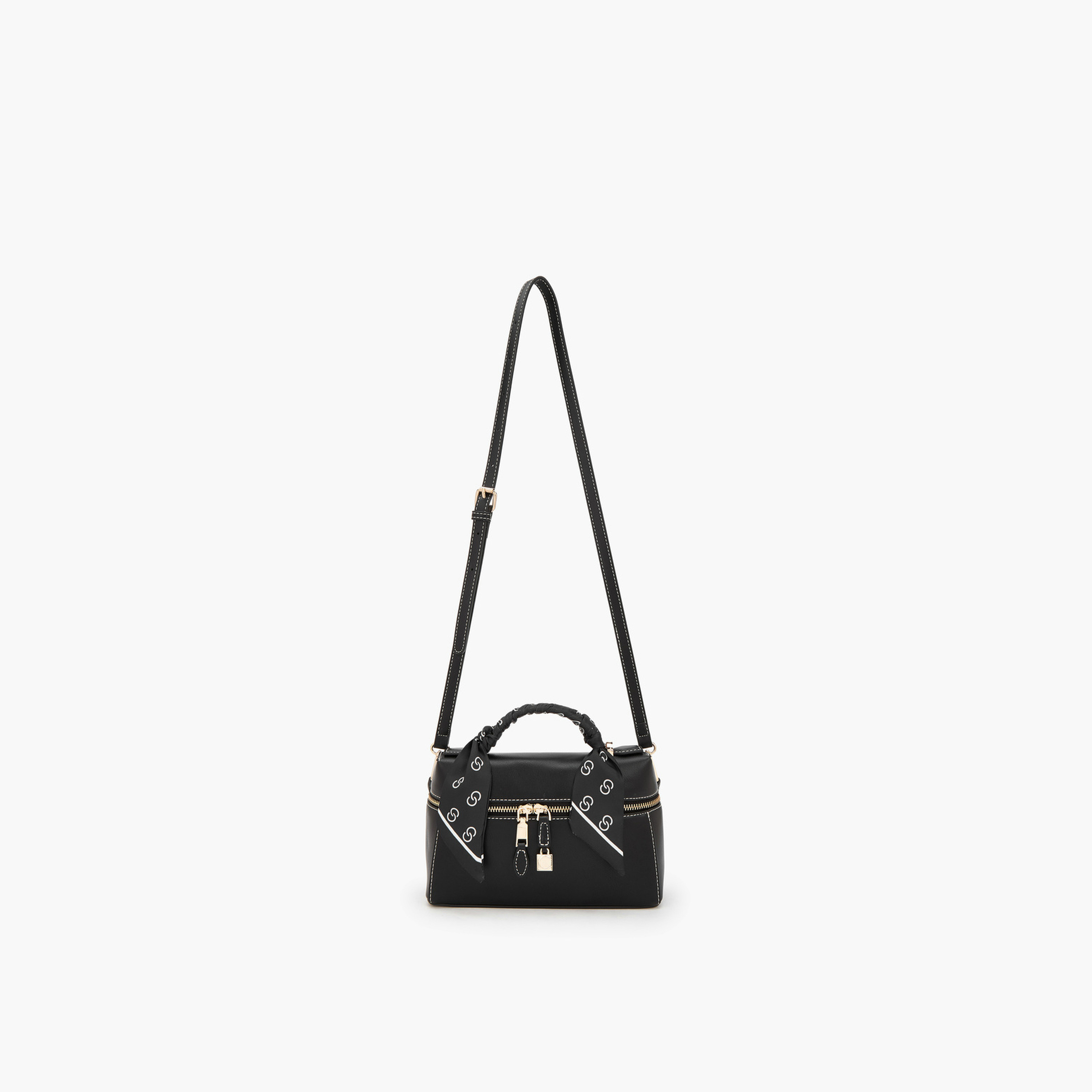 Celeste Solid Crossbody Bag with Scarf Detail-women-bagsandwallets-handbags-image-2