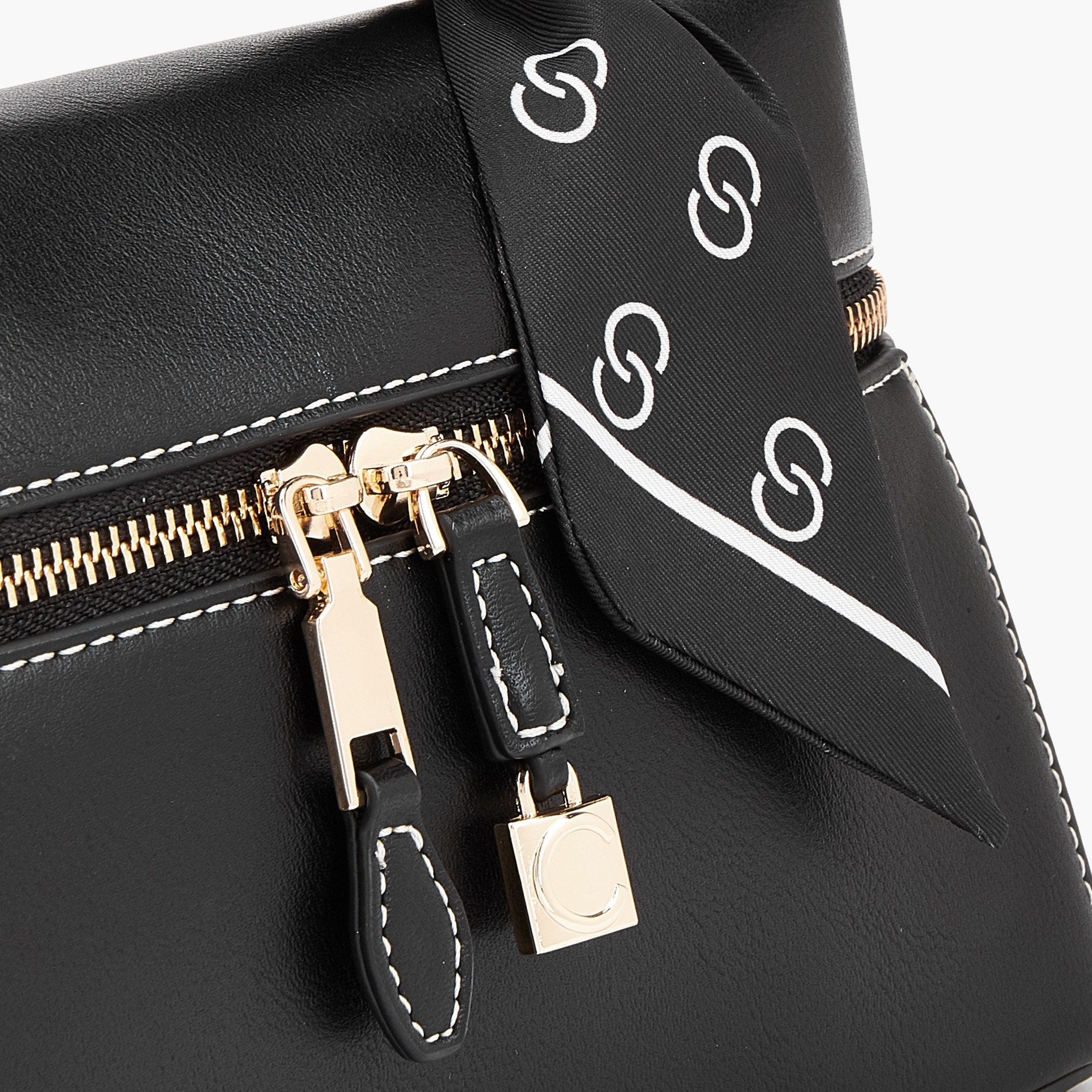 Celeste Solid Crossbody Bag with Scarf Detail-women-bagsandwallets-handbags-image-4