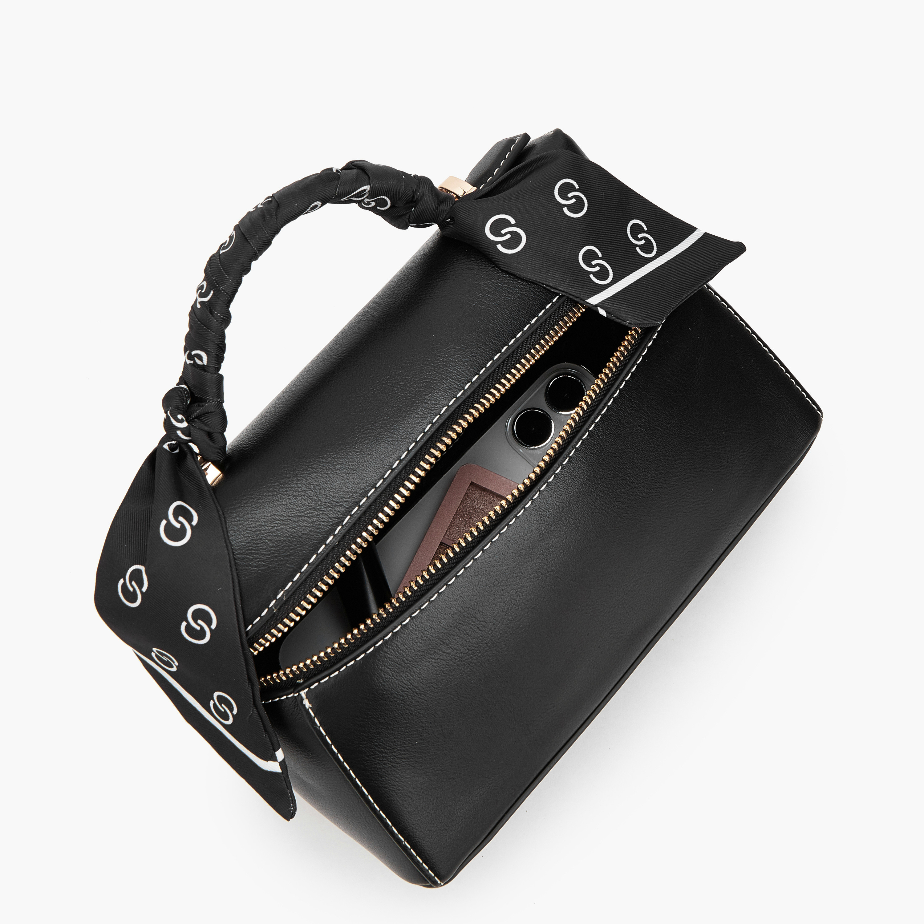 Celeste Solid Crossbody Bag with Scarf Detail-women-bagsandwallets-handbags-image-7