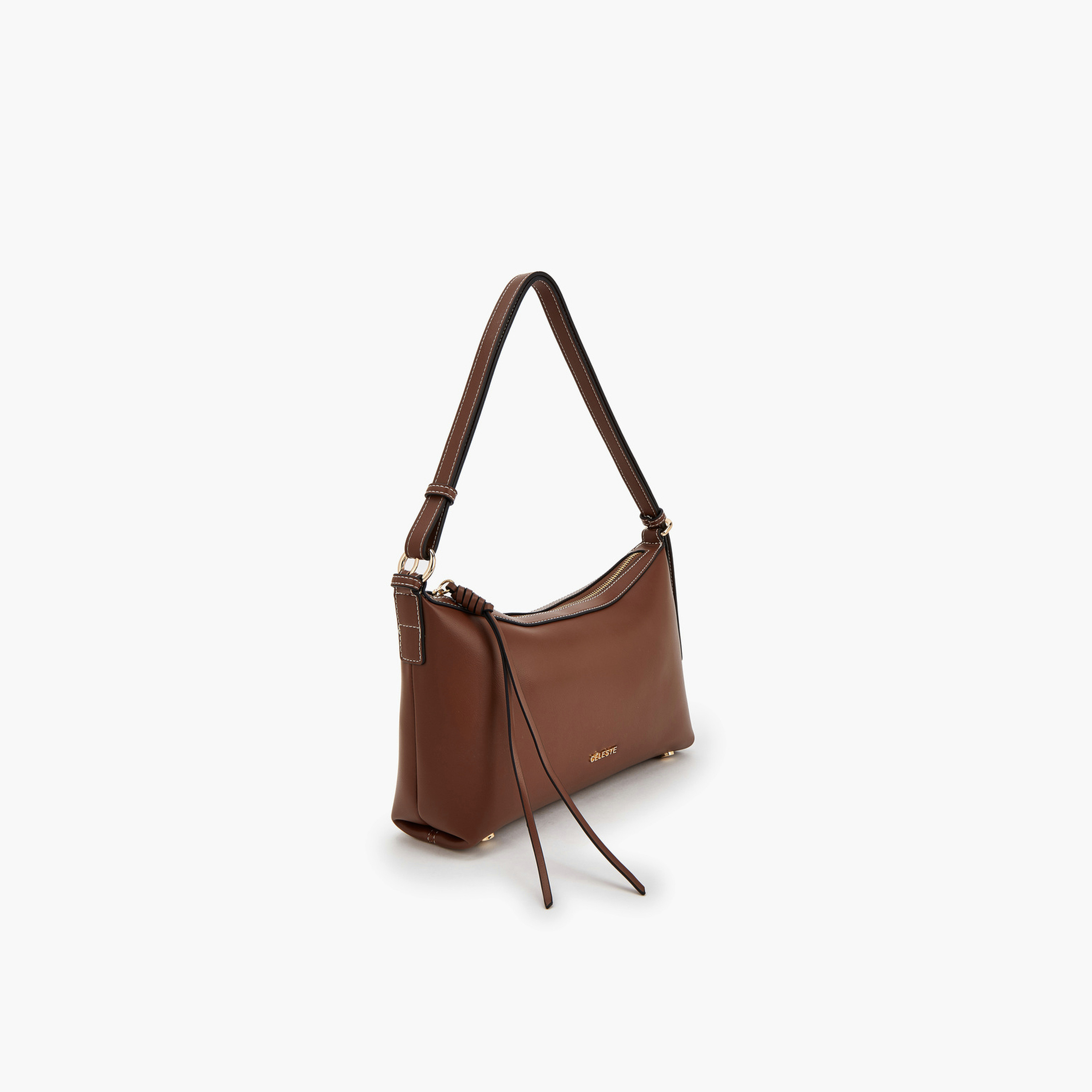 Celeste Solid Shoulder Bag with Adjustable Strap-women-bagsandwallets-handbags-image-3