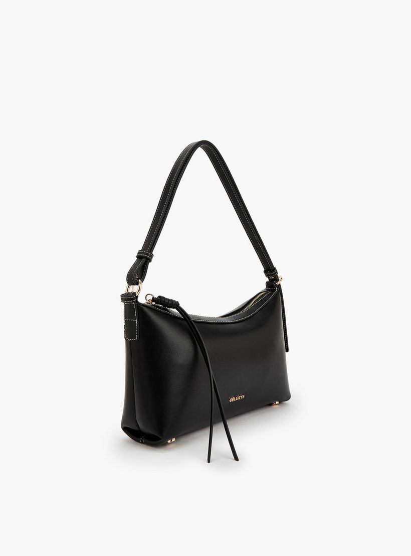 شنطة كتف سادة بحزام قابل للتعديل من سيليست-women-bagsandwallets-handbags-image-3