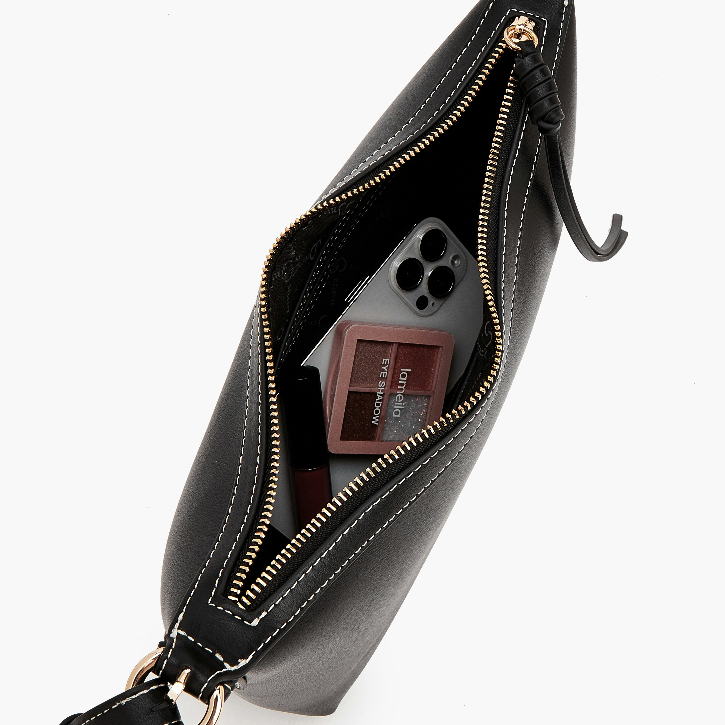 شنطة كتف سادة بحزام قابل للتعديل من سيليست-women-bagsandwallets-handbags-image-7