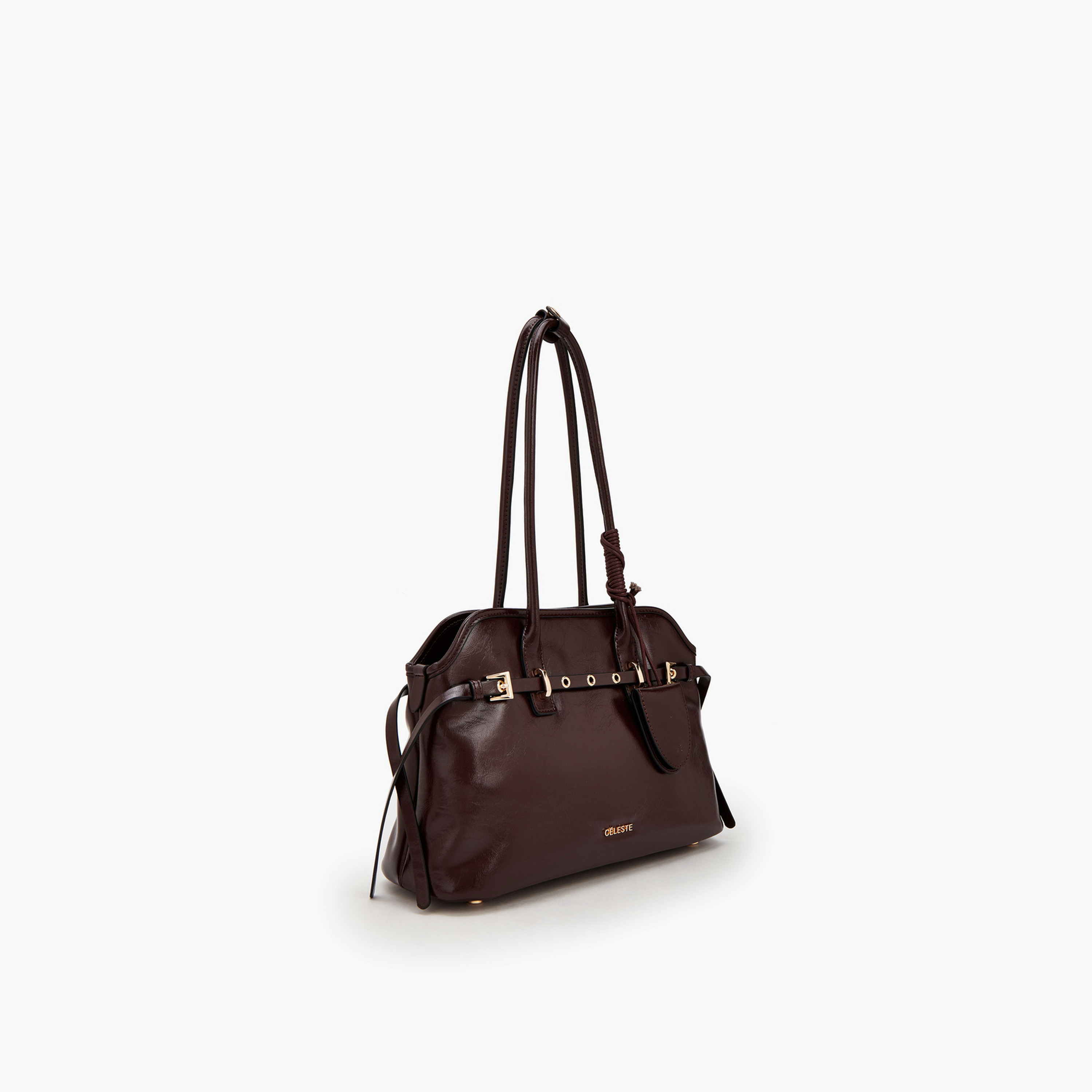 Celeste Textured Shoulder Bag with Double Handle-women-bagsandwallets-handbags-image-3