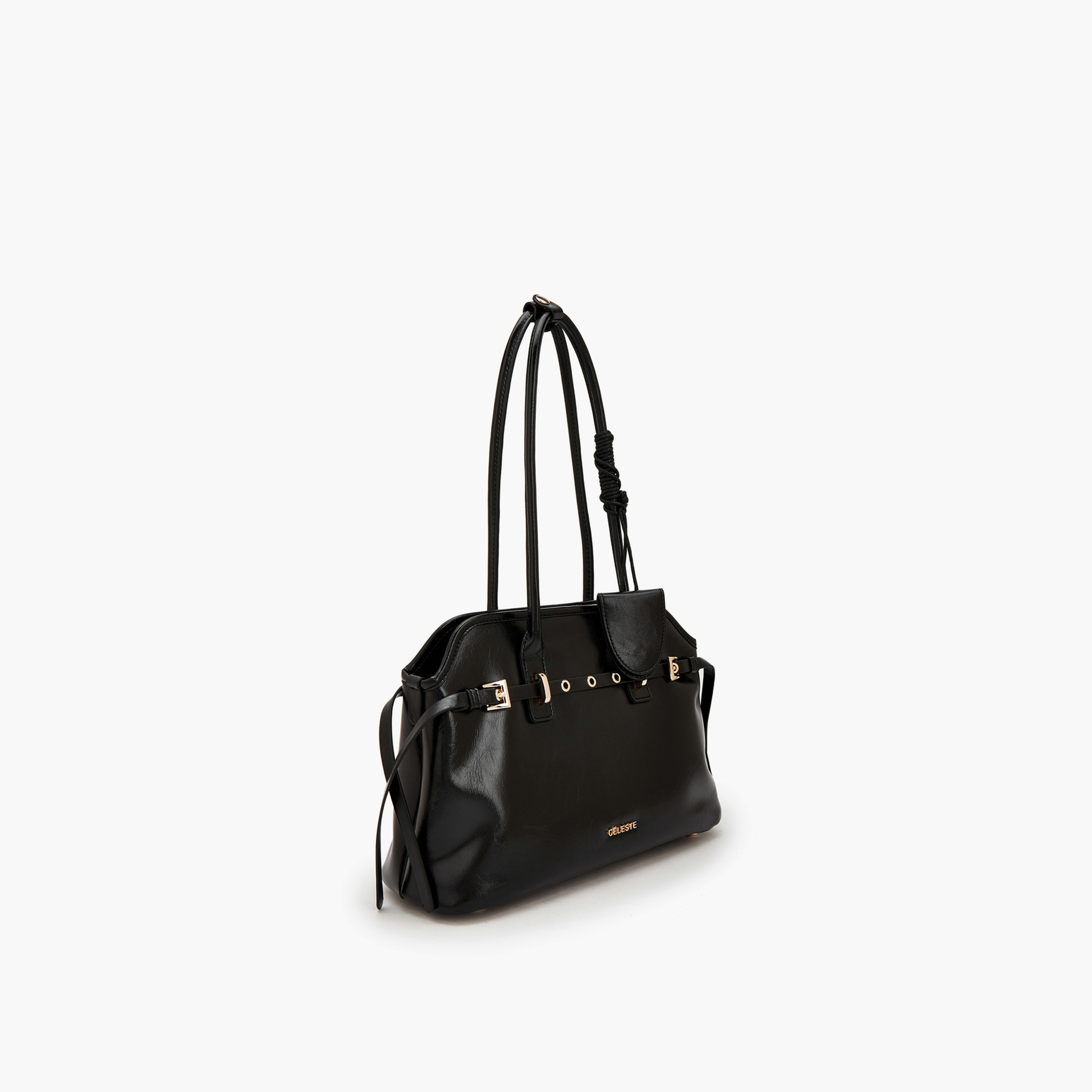 Celeste Textured Shoulder Bag with Double Handle-women-bagsandwallets-handbags-image-3