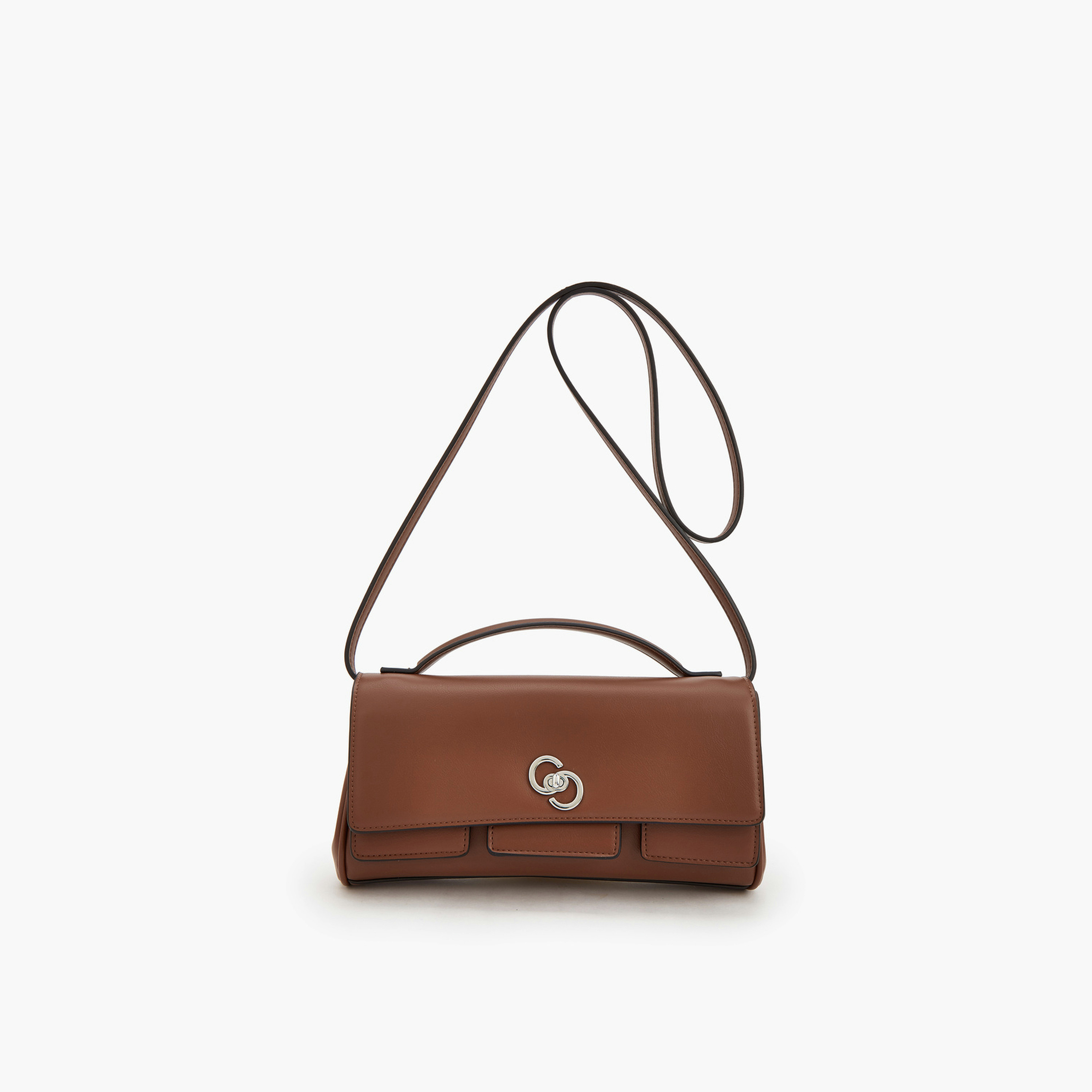 Celeste Solid Crossbody Bag with Strap Handle-women-bagsandwallets-handbags-image-1