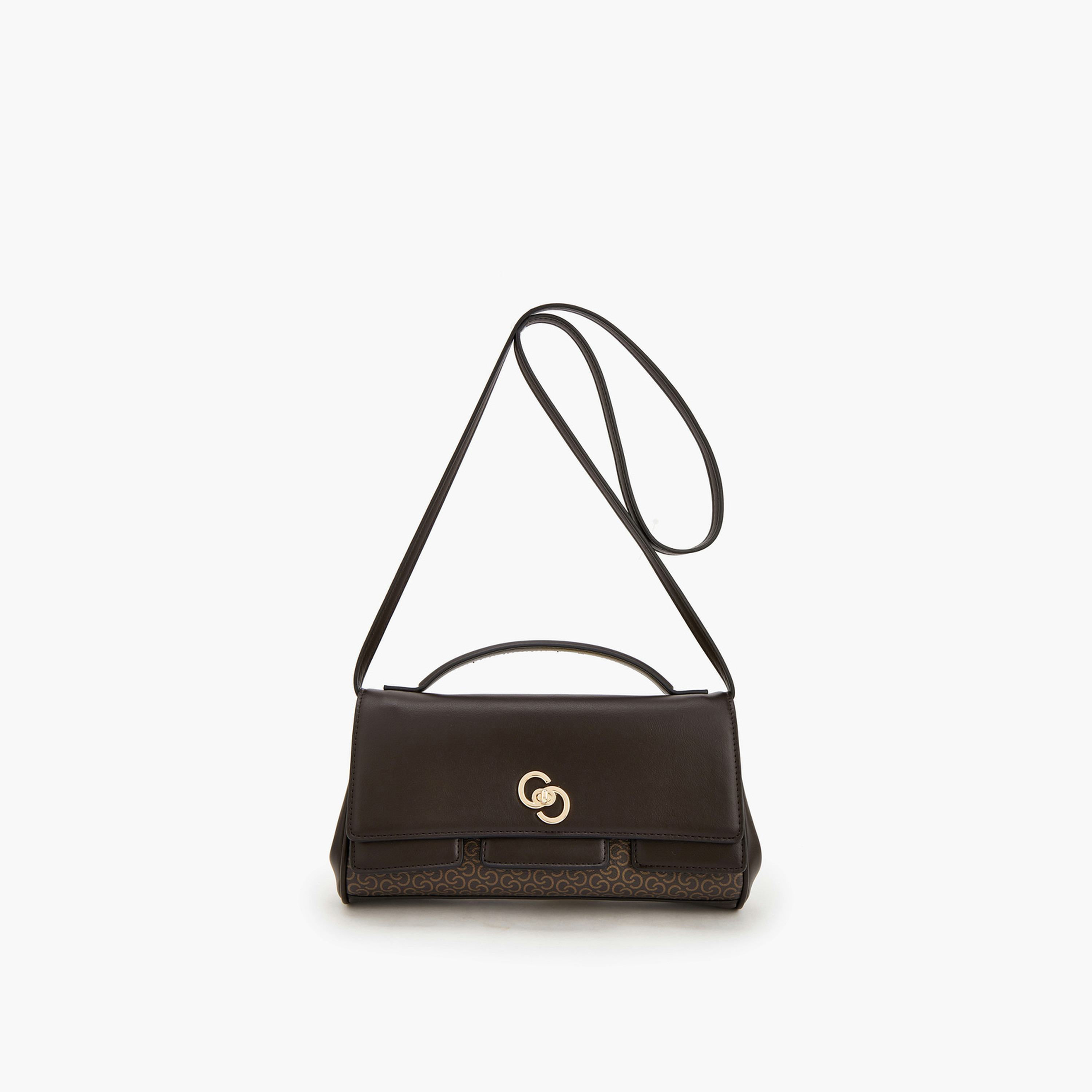 شنطة ساتشل بطبعة مونوغرام مع مقبض وحزام من سيليست-women-bagsandwallets-handbags-image-1