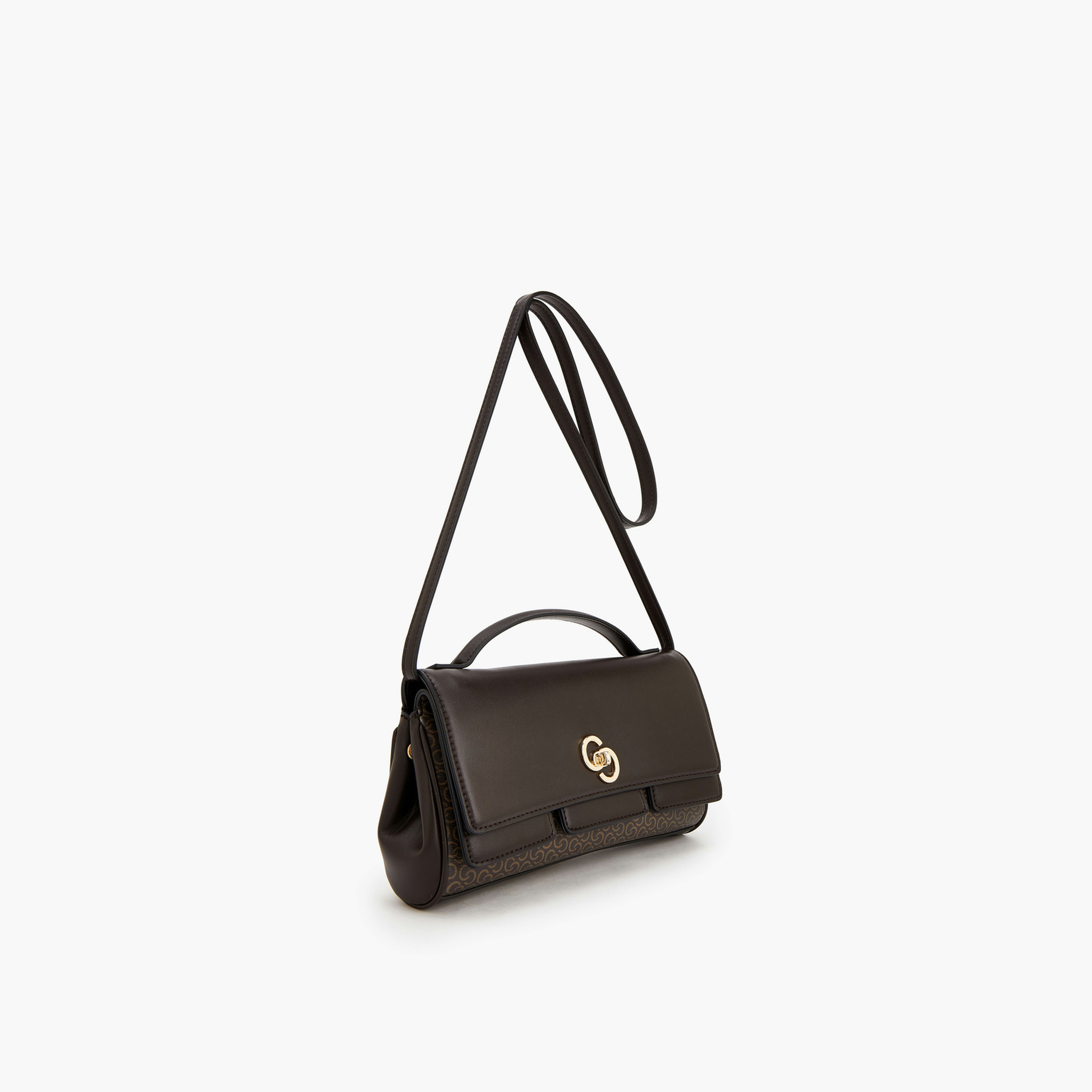شنطة ساتشل بطبعة مونوغرام مع مقبض وحزام من سيليست-women-bagsandwallets-handbags-image-3