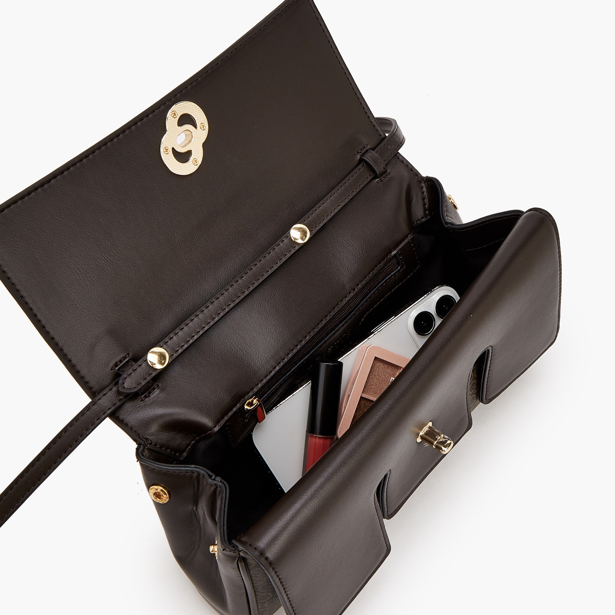 شنطة ساتشل بطبعة مونوغرام مع مقبض وحزام من سيليست-women-bagsandwallets-handbags-image-7