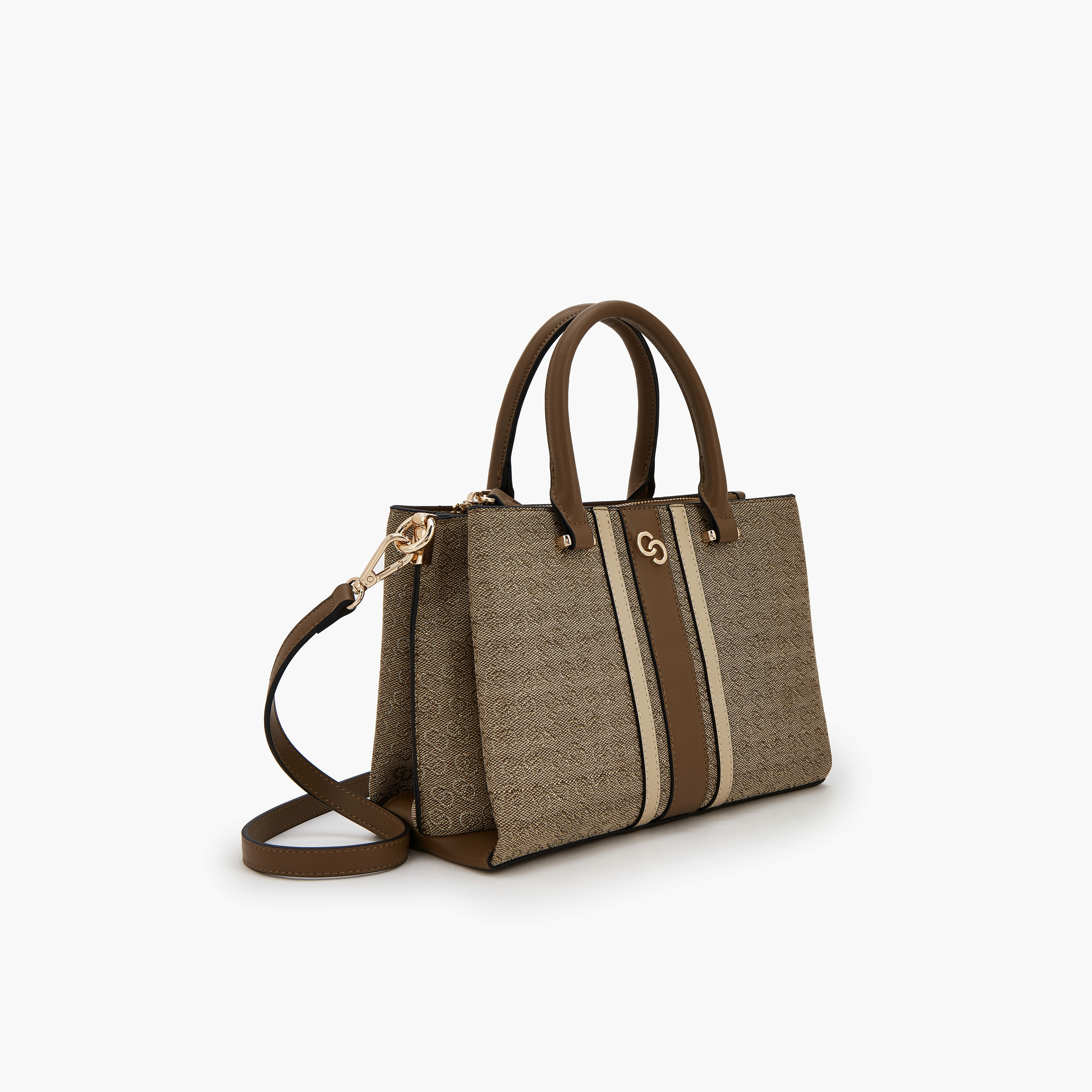 شنطة توتي جاكار بحزام قابل للفصل ونقوش مونوجرام من سيليست-women-bagsandwallets-handbags-image-2