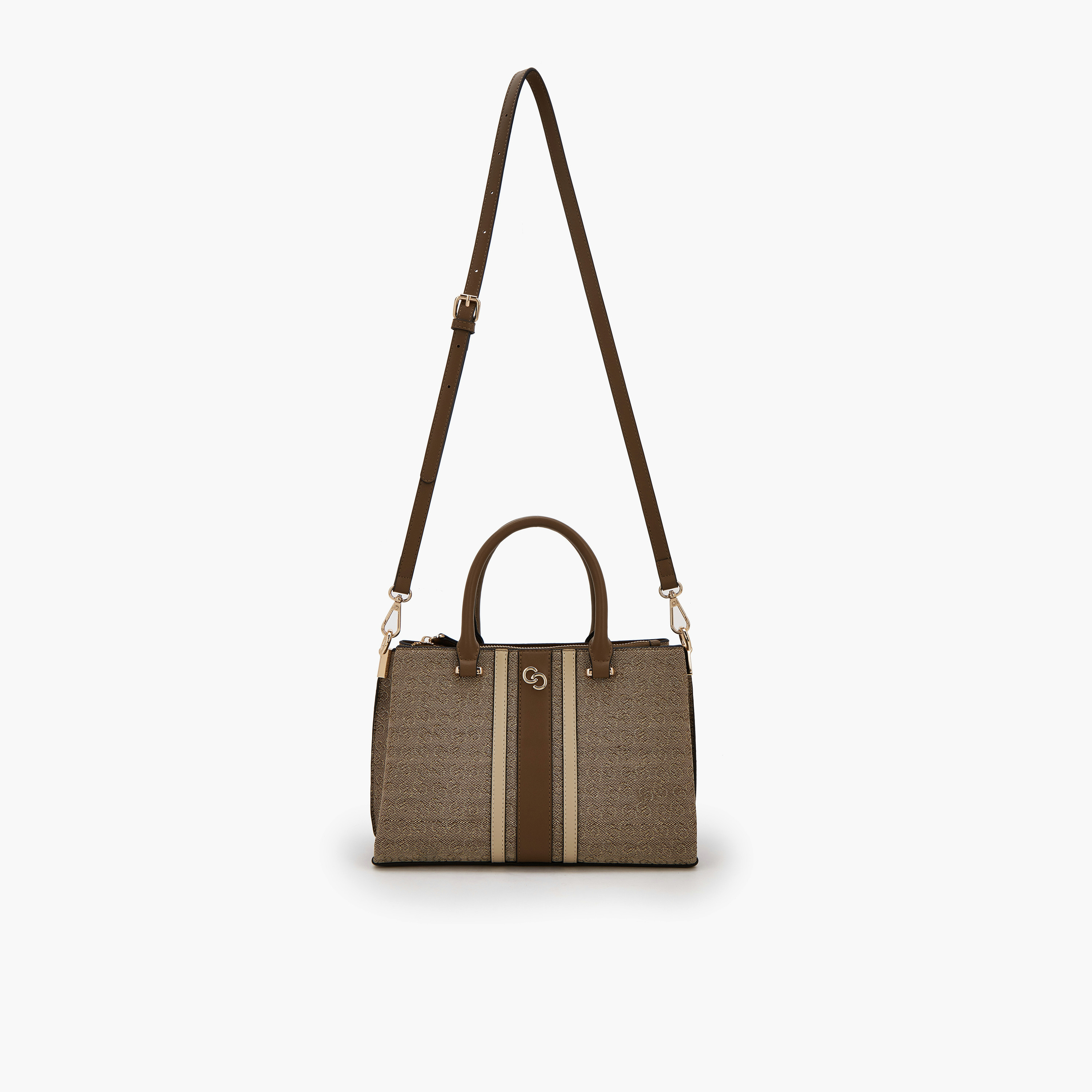شنطة توتي جاكار بحزام قابل للفصل ونقوش مونوجرام من سيليست-women-bagsandwallets-handbags-image-5