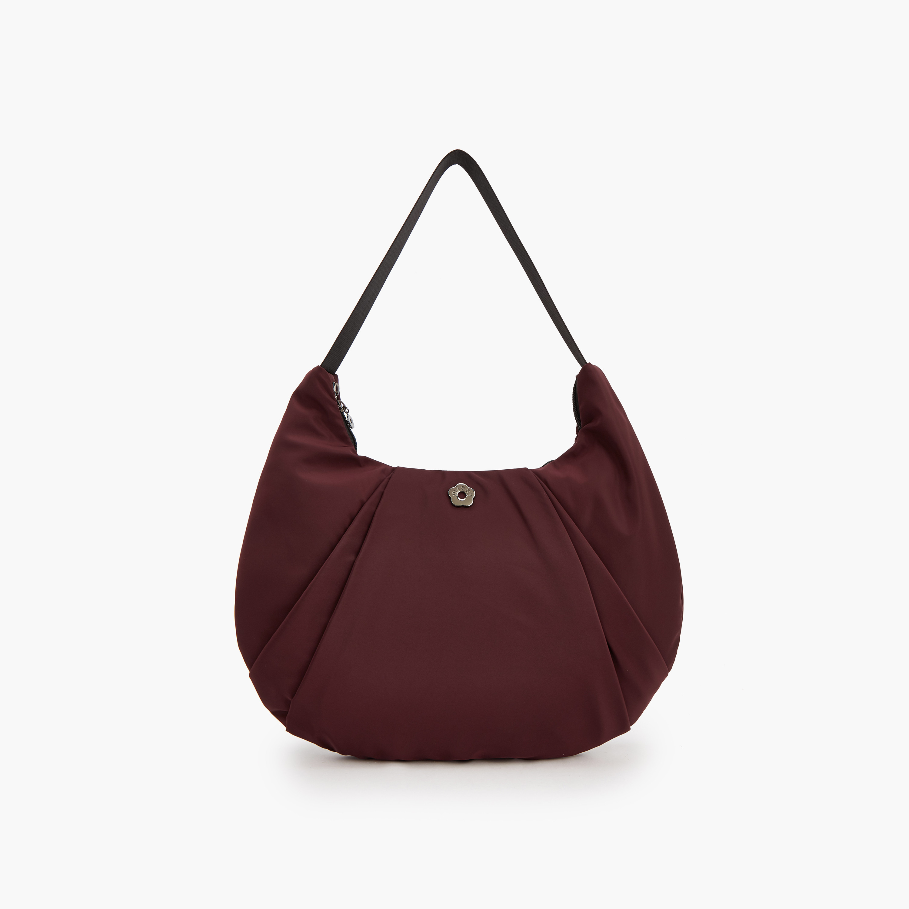 Missy Pleated Shoulder Bag with Zip Closure-women-bagsandwallets-handbags-image-1