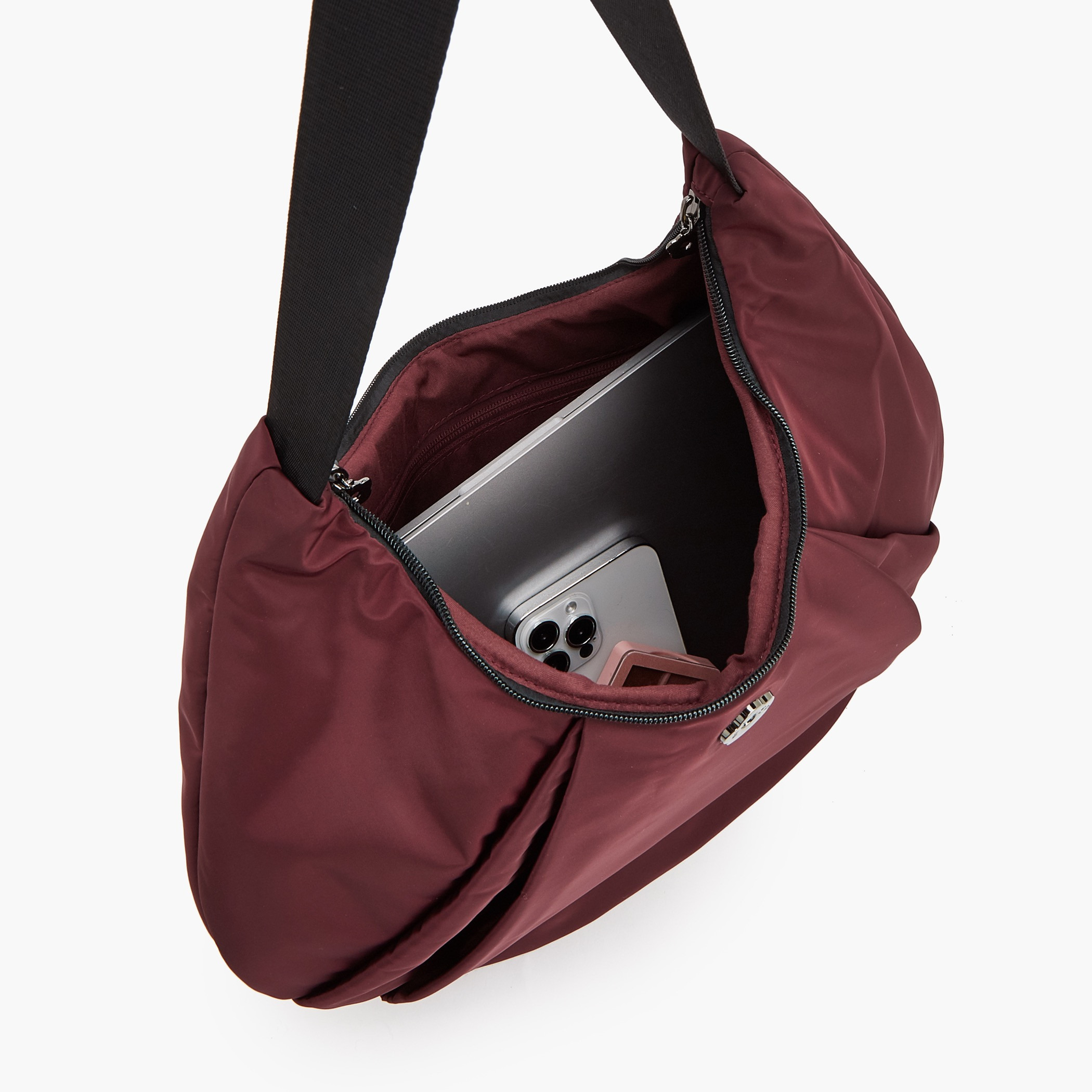 Missy Pleated Shoulder Bag with Zip Closure-women-bagsandwallets-handbags-image-7