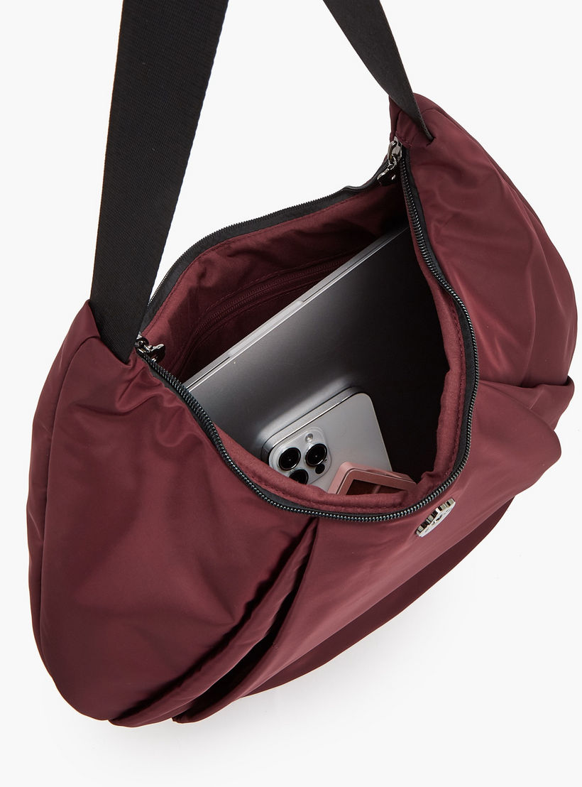 Missy Pleated Shoulder Bag with Zip Closure-women-bagsandwallets-handbags-image-7
