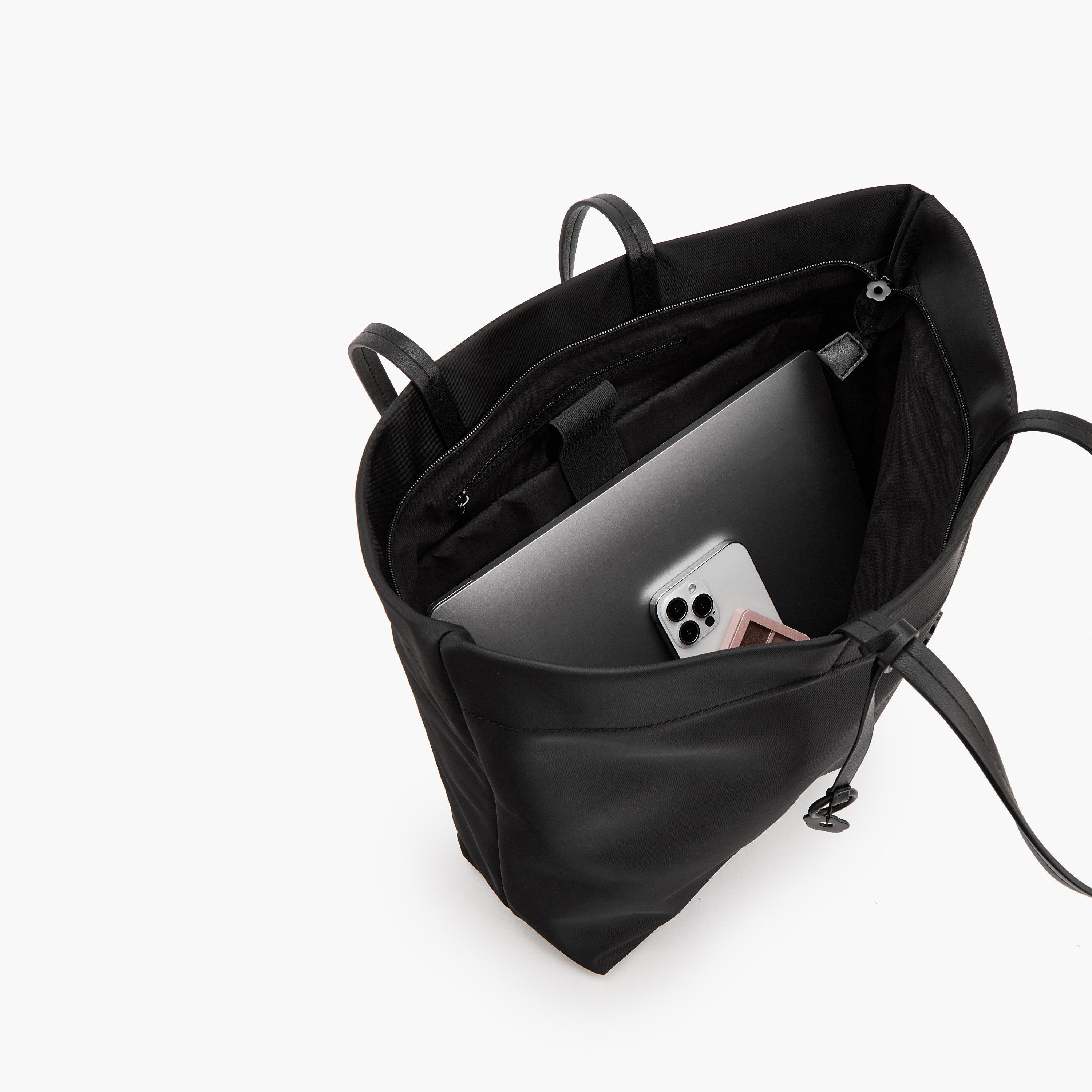 Missy Solid Tote Bag with Zip Closure-women-bagsandwallets-handbags-image-7