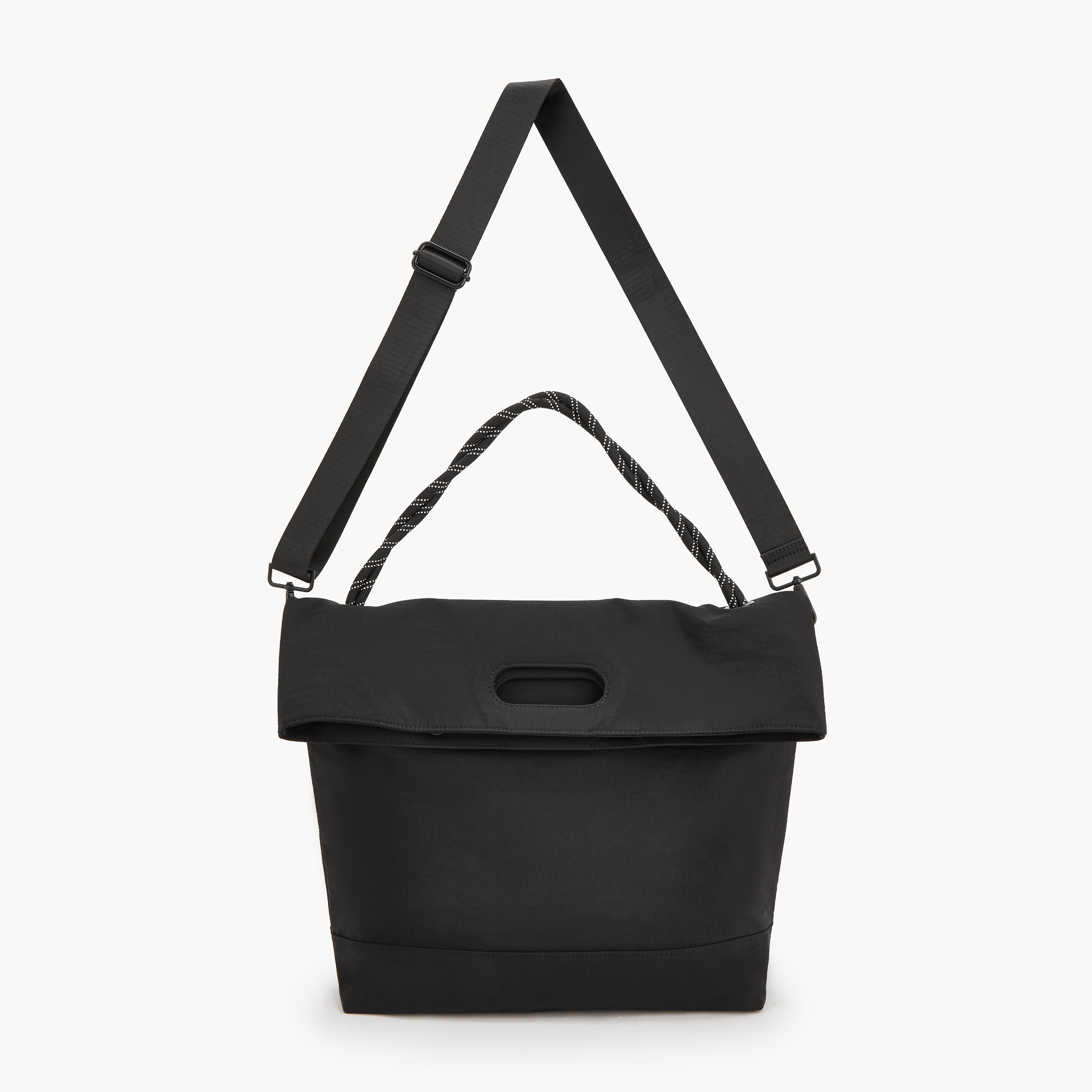 Missy Solid Foldover Shopper Bag with Braided Handle-women-bagsandwallets-handbags-image-5