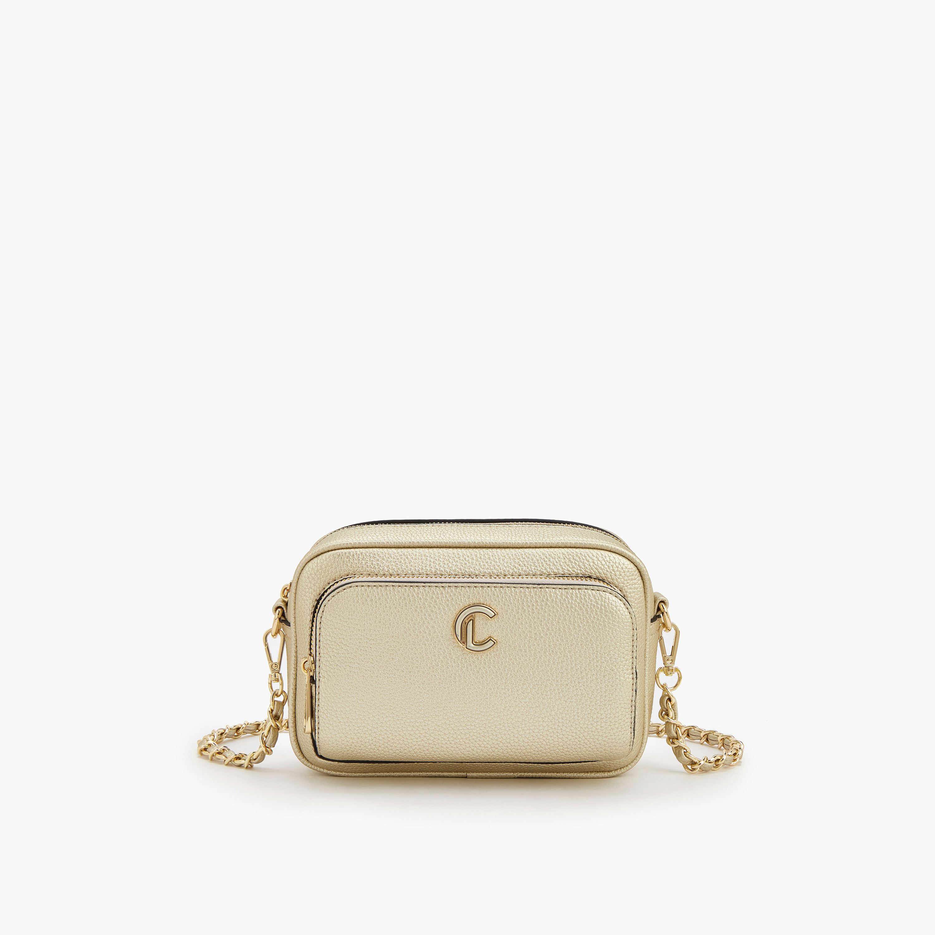 شنطة كروس بودي بارزة الملمس بحزام سلسلة من لو كونفورت-women-bagsandwallets-handbags-image-1