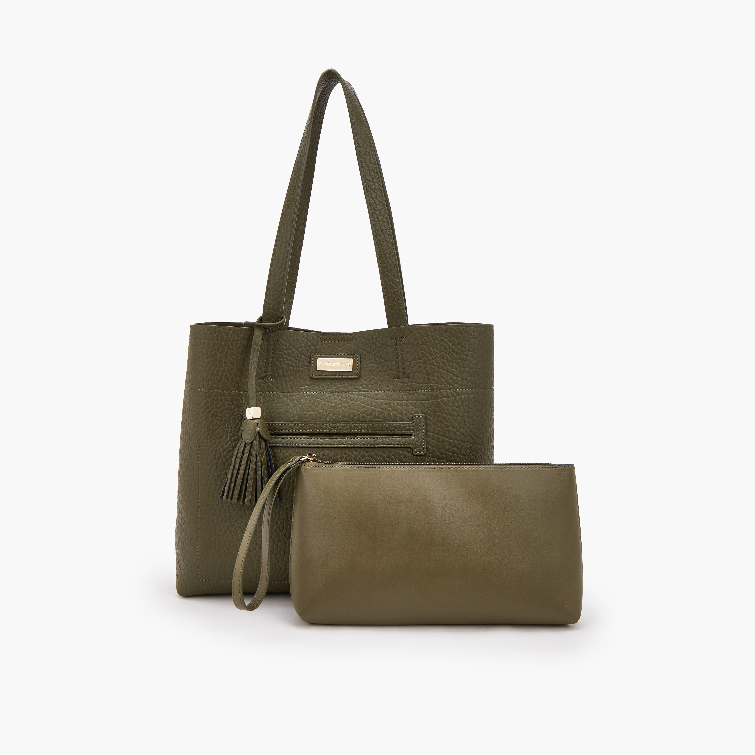 Celeste Textured Tote Bag with Pouch-women-bagsandwallets-handbags-image-1
