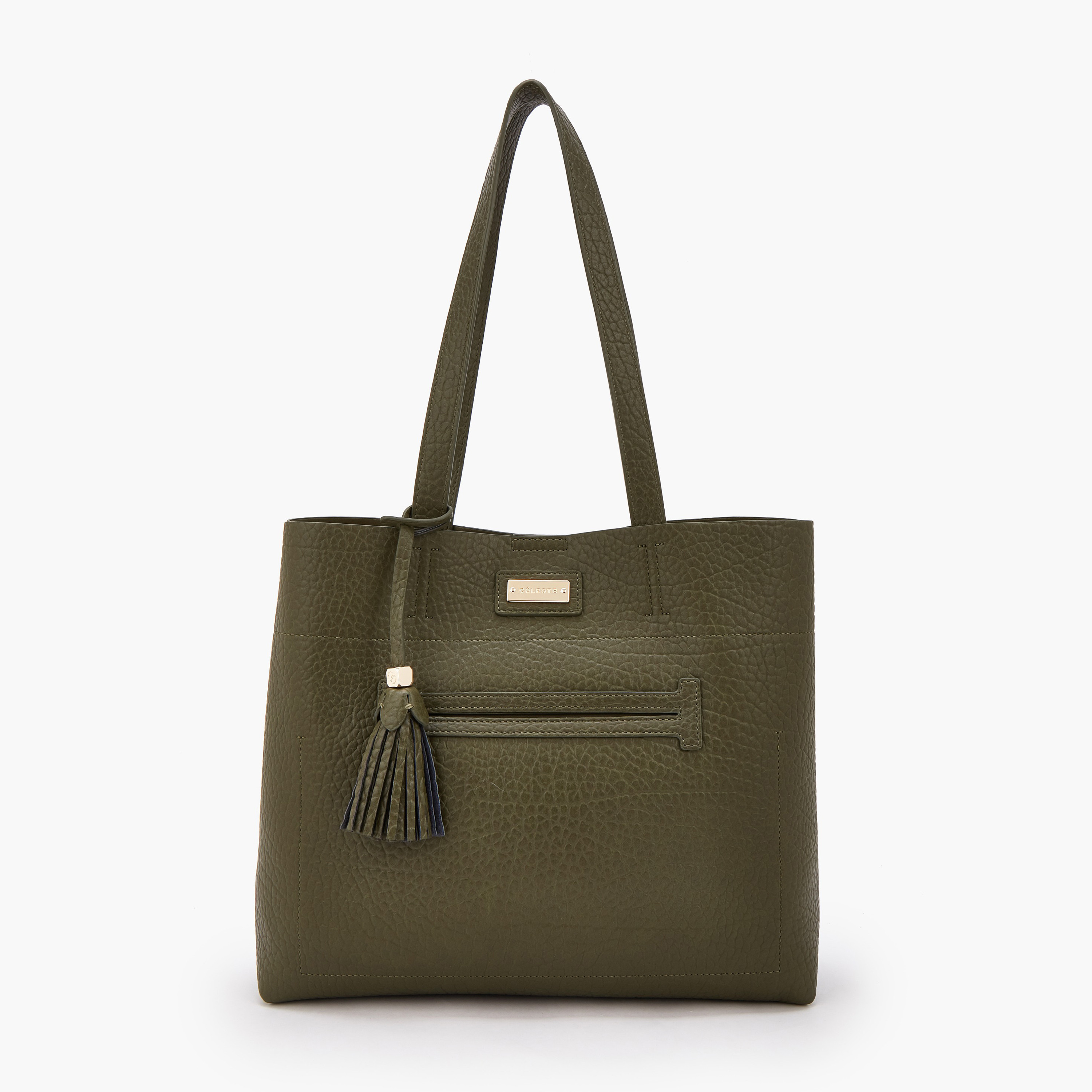 Celeste Textured Tote Bag with Pouch-women-bagsandwallets-handbags-image-3