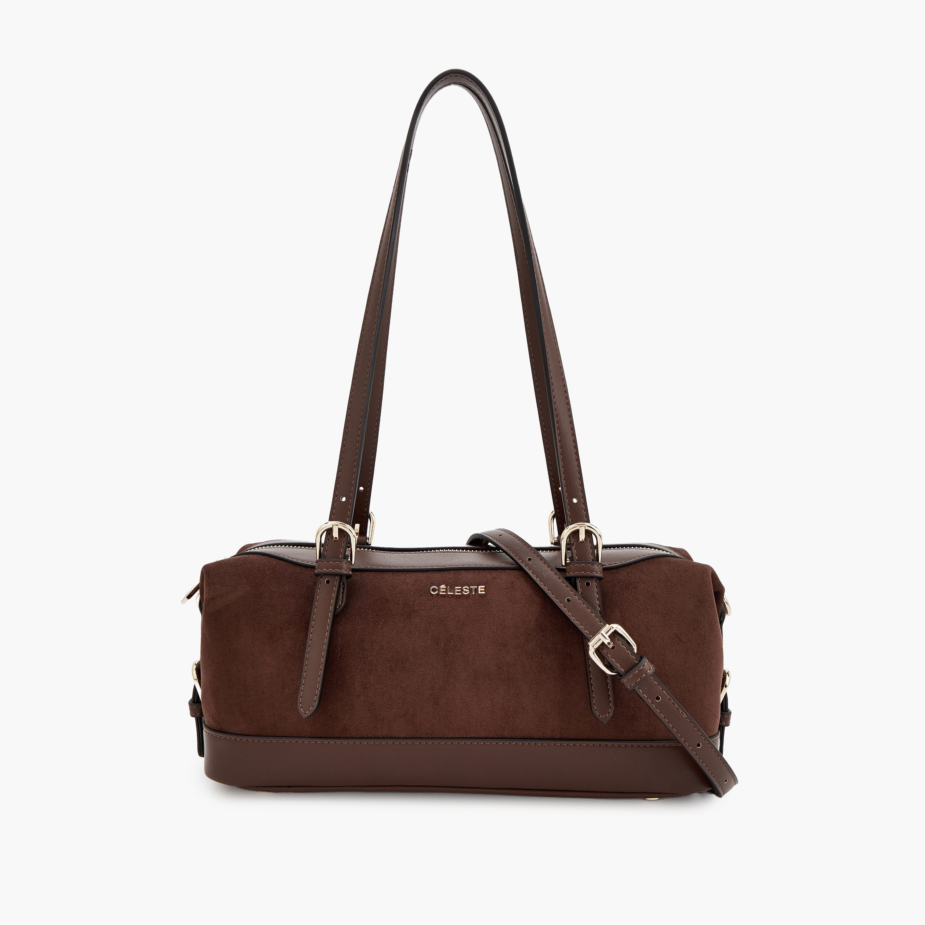 شنطة كتف بارزة الملمس بحزام قابل للفصل من سيليست-women-bagsandwallets-handbags-image-1