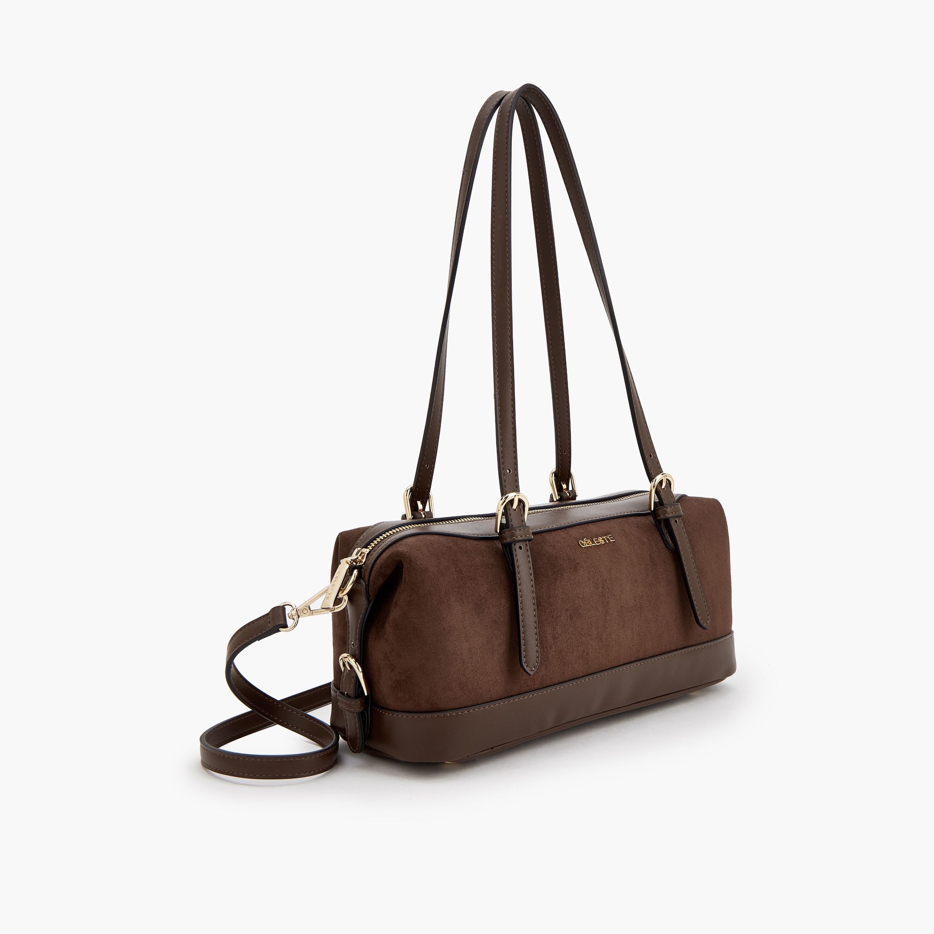 شنطة كتف بارزة الملمس بحزام قابل للفصل من سيليست-women-bagsandwallets-handbags-image-2
