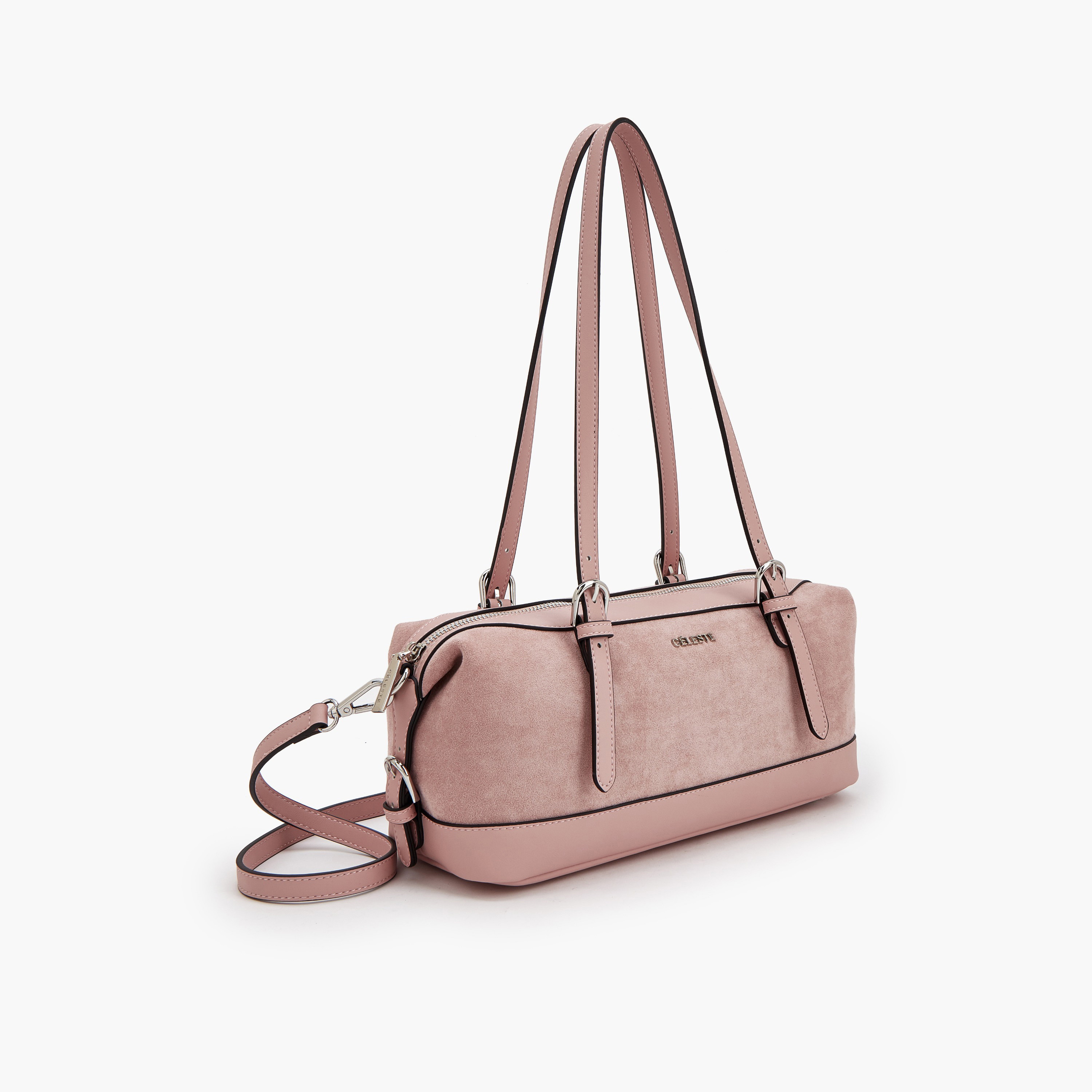 Celeste Textured Shoulder Bag with Detachable Strap-women-bagsandwallets-handbags-image-2