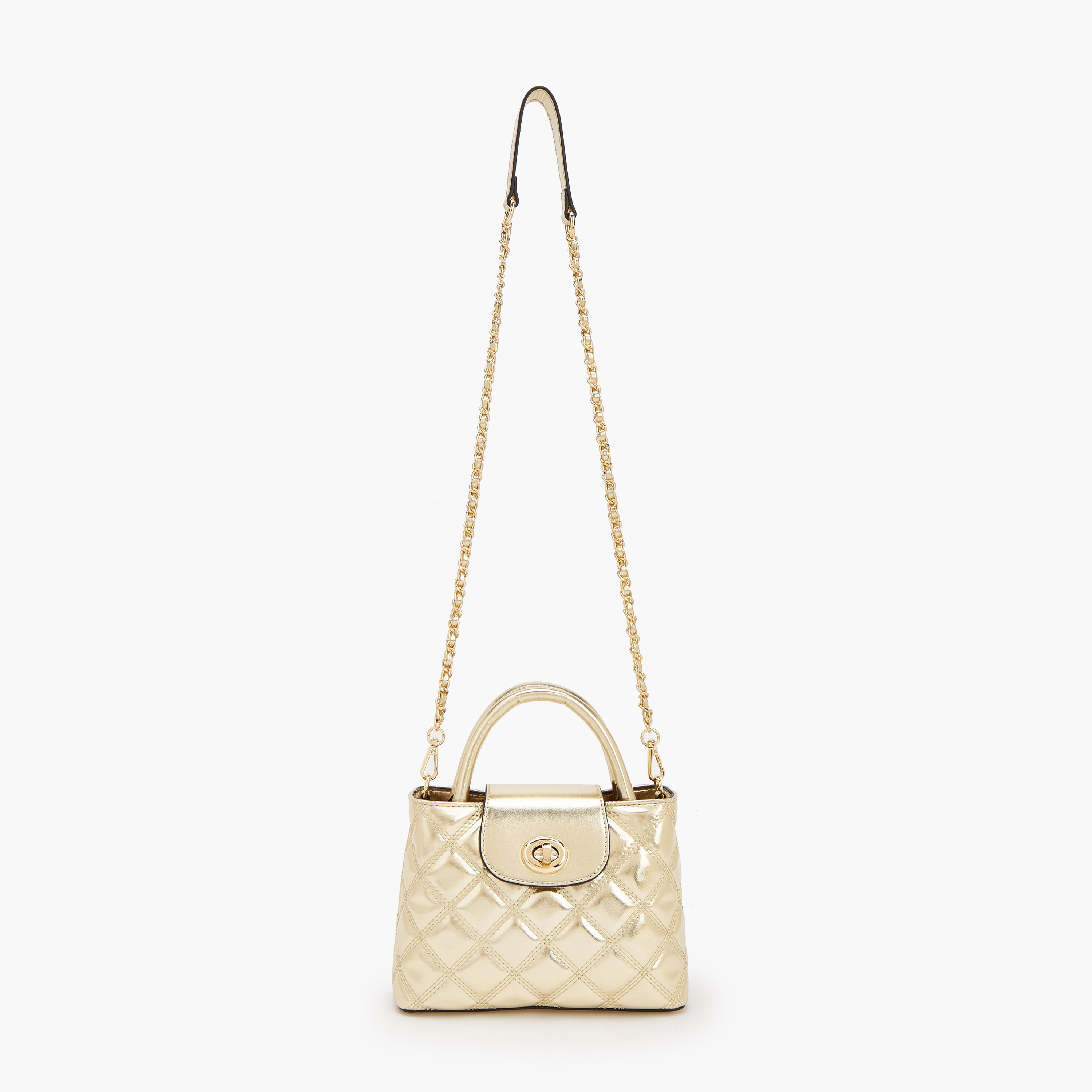 Celeste Quilted Crossbody Bag with Chain Strap-women-bagsandwallets-handbags-image-2