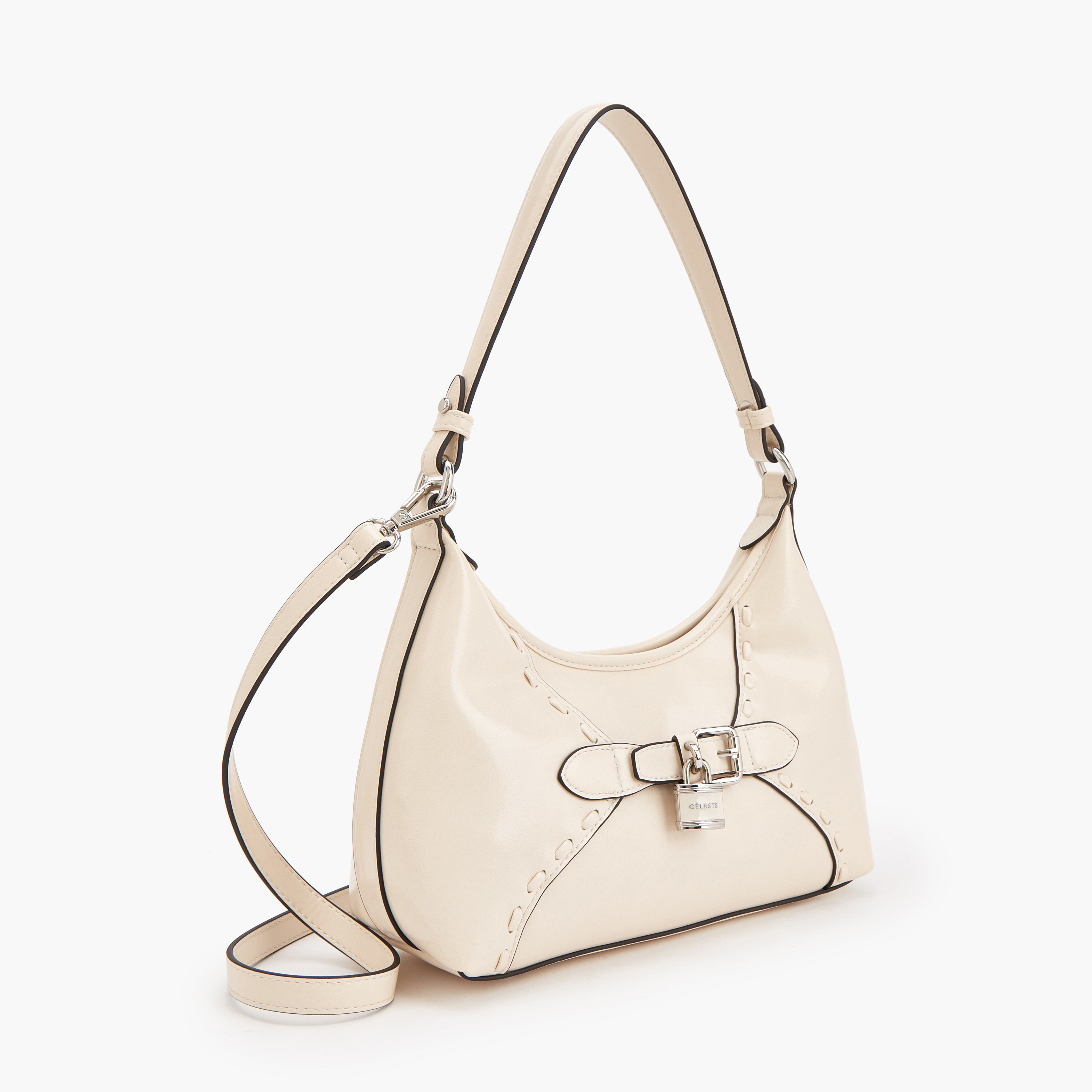 Celeste Solid Shoulder Bag with Padlock Accent-women-bagsandwallets-handbags-image-2