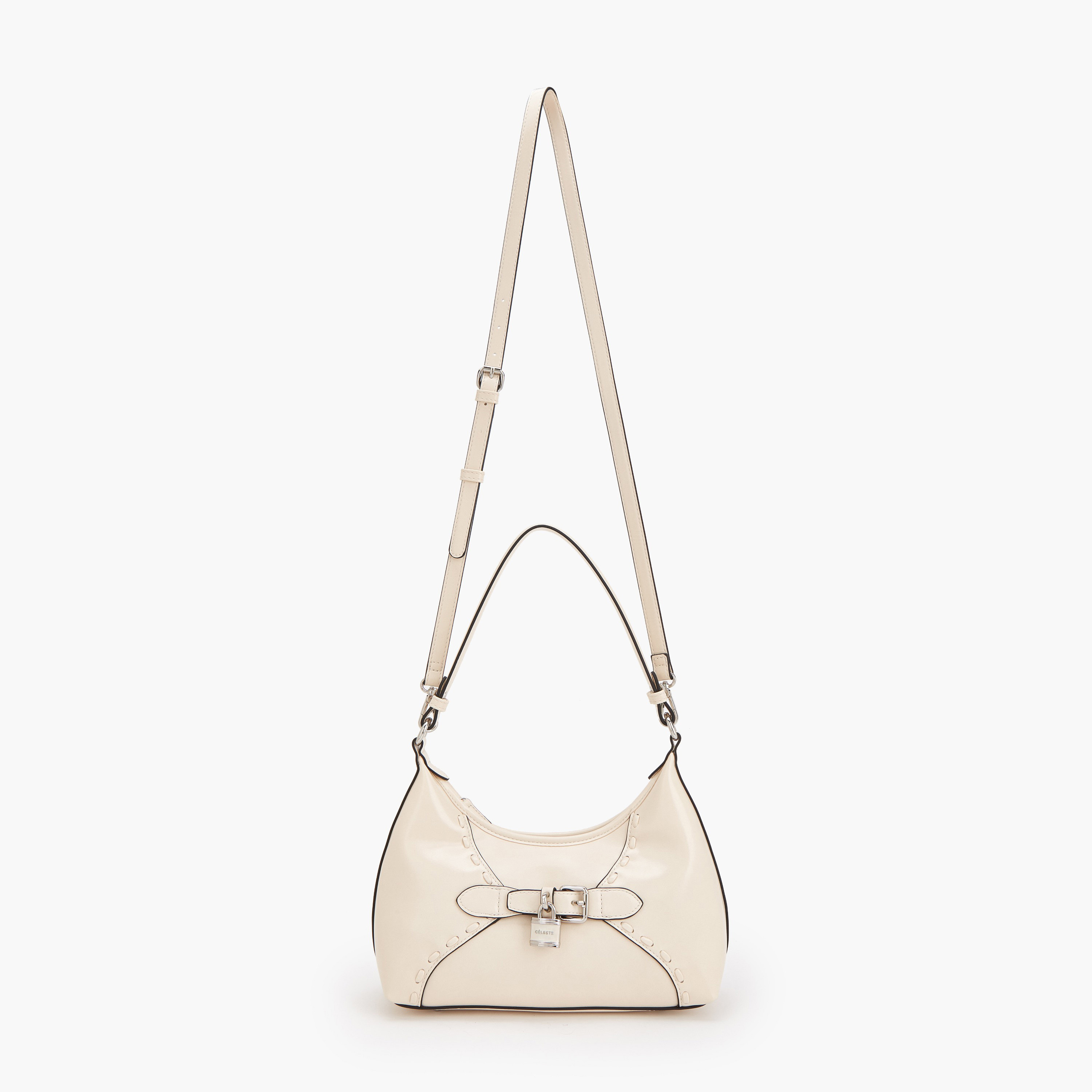 Celeste Solid Shoulder Bag with Padlock Accent-women-bagsandwallets-handbags-image-5