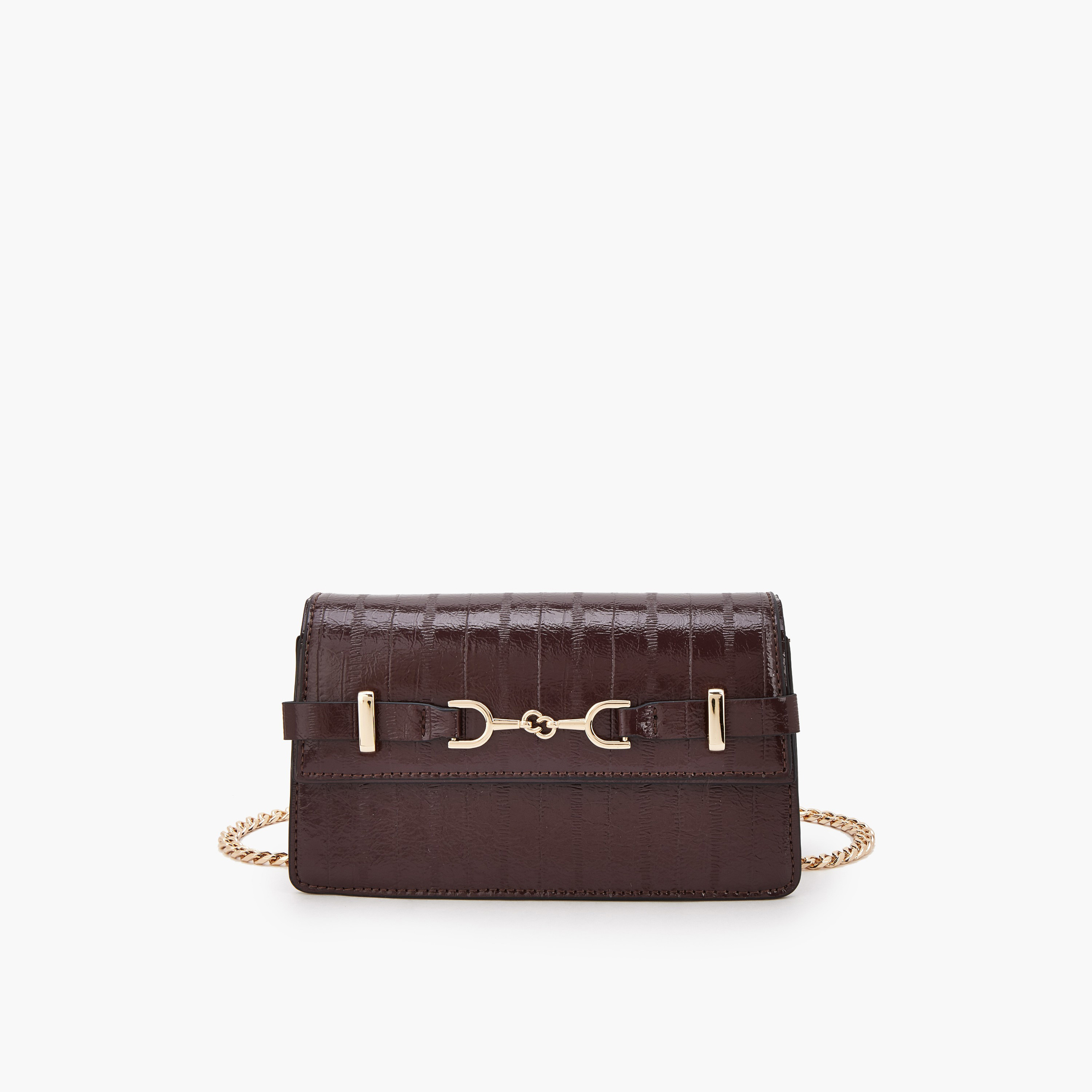 شنطة كروس بودي بارزة الملمس بحزام سلسلة من سيليست-women-bagsandwallets-handbags-image-1
