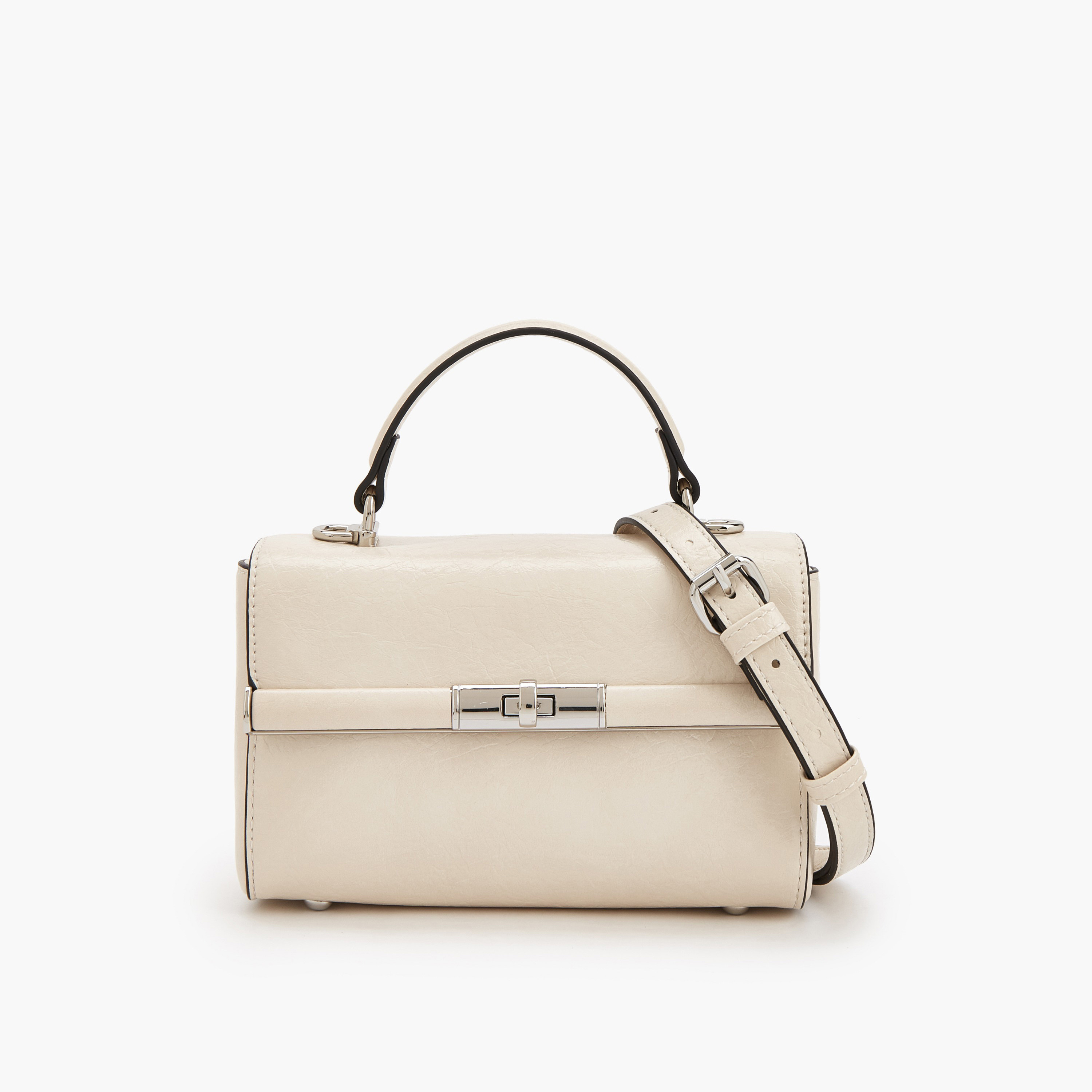 Celeste Solid Satchel Bag with Twist Lock Closure-women-bagsandwallets-handbags-image-1