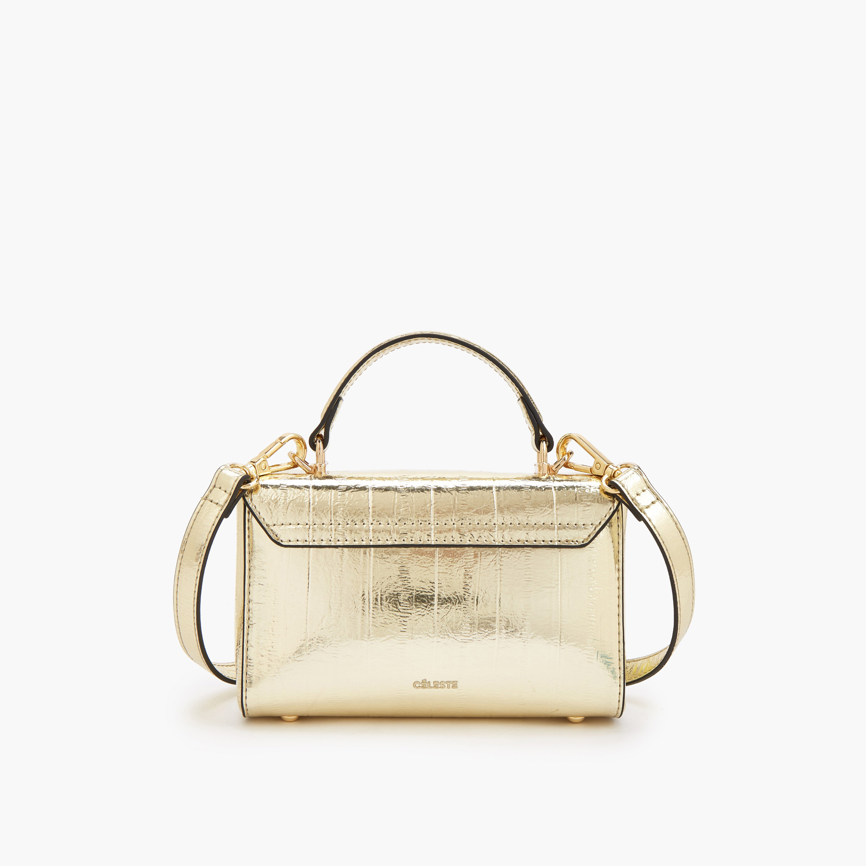 Celeste Metallic Satchel Bag with Twist Lock Closure-women-bagsandwallets-handbags-image-5