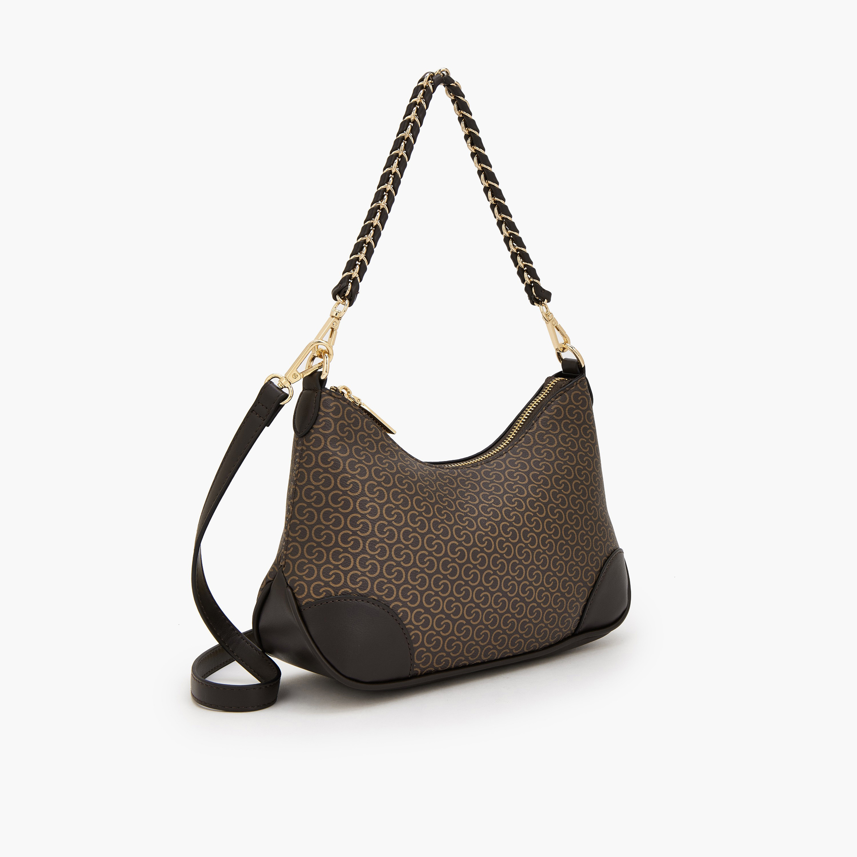 شنطة كروس بودي بطبعات مونوجرام وحزام كتف قابل للتعديل من سيليست-women-bagsandwallets-handbags-image-3
