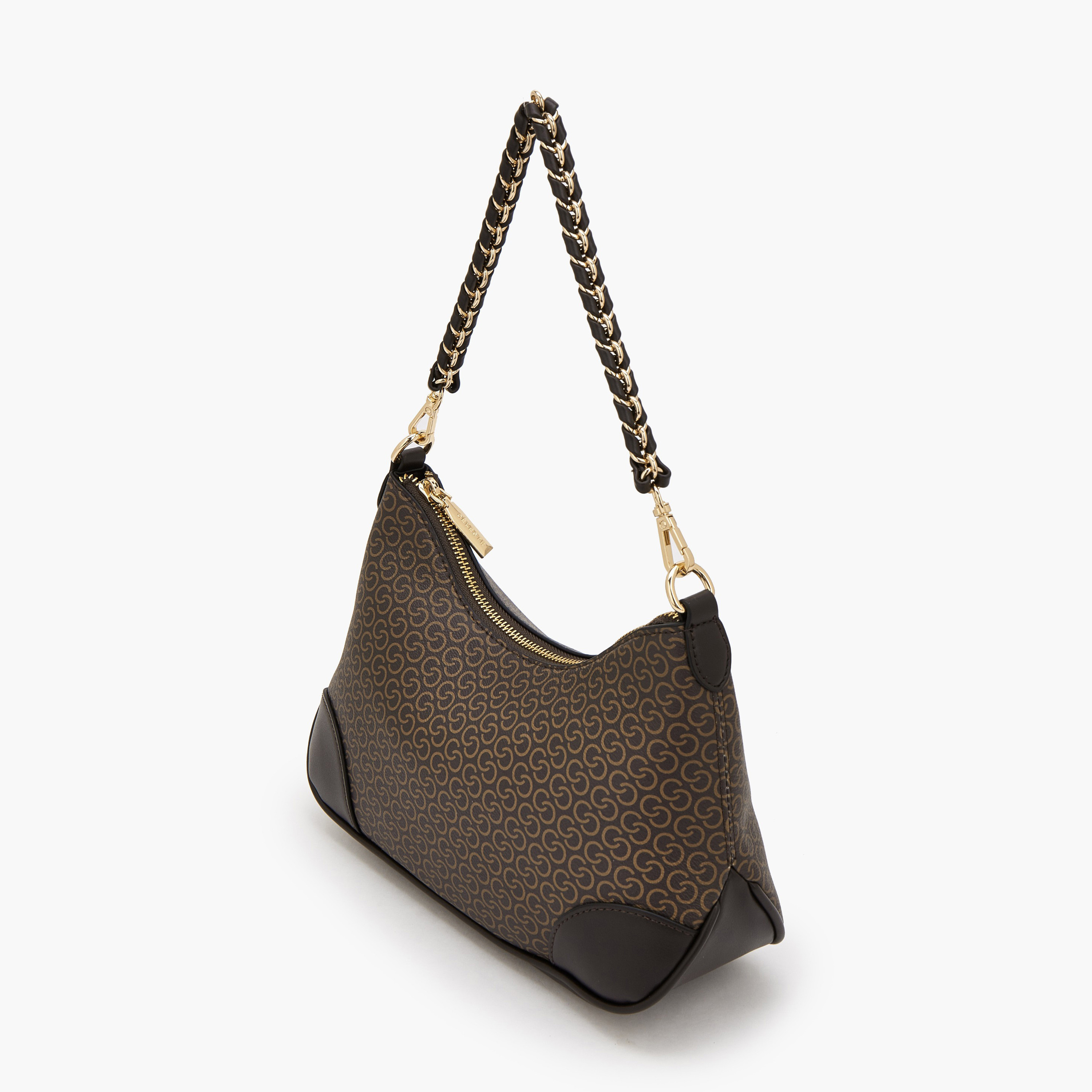 شنطة كروس بودي بطبعات مونوجرام وحزام كتف قابل للتعديل من سيليست-women-bagsandwallets-handbags-image-4