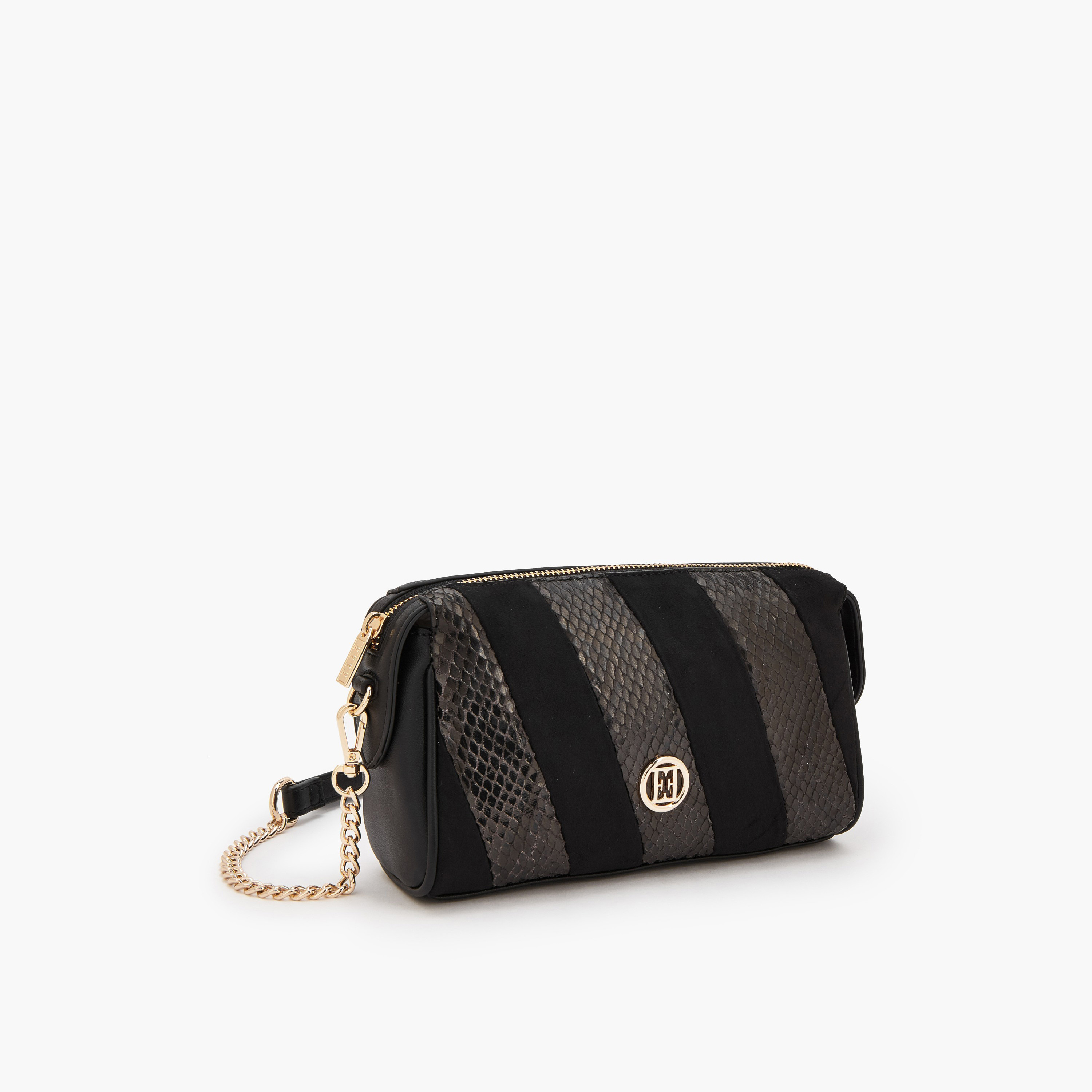 Elle Textured Crossbody Bag with Zip Closure-women-bagsandwallets-handbags-image-3