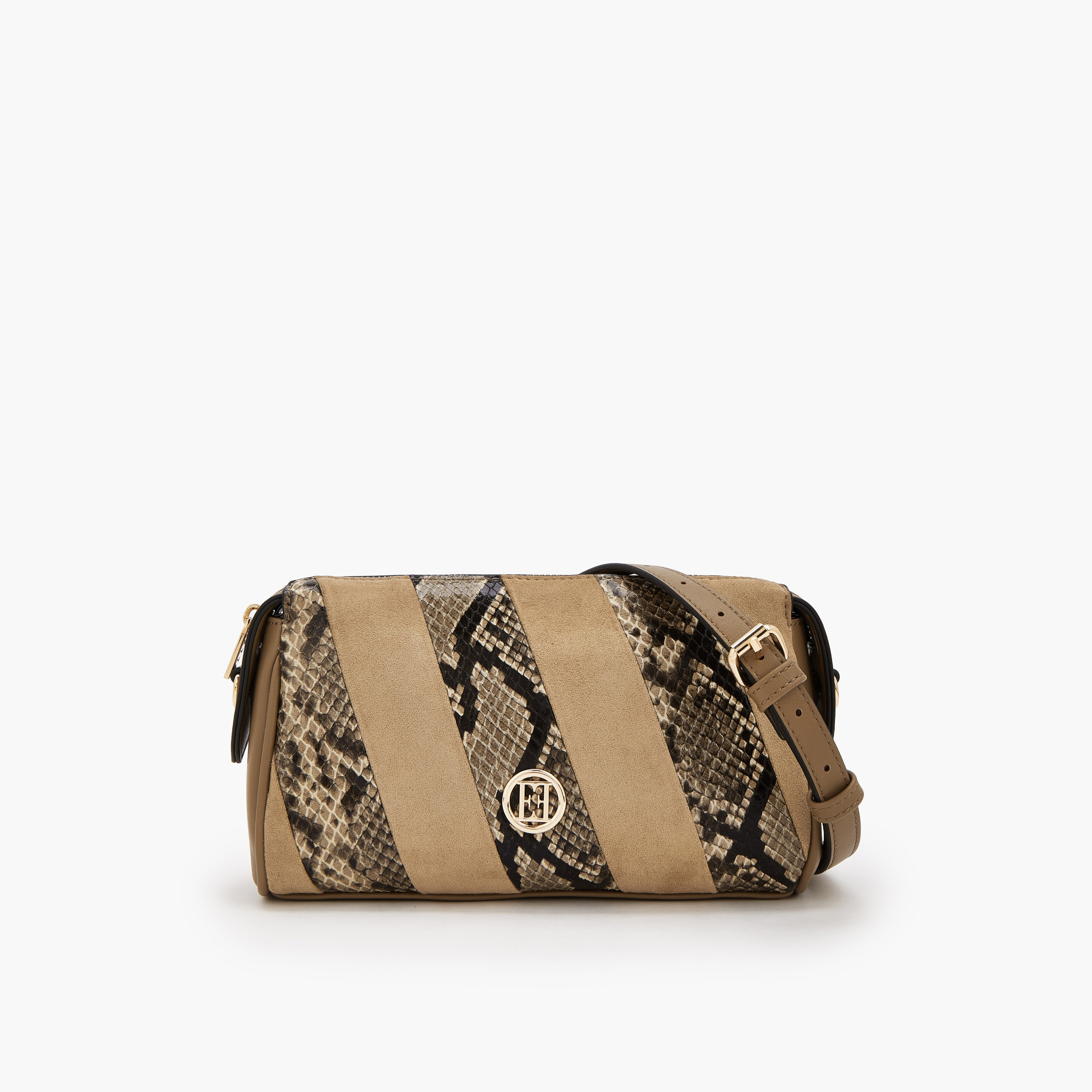 Elle Textured Crossbody Bag with Zip Closure-women-bagsandwallets-handbags-image-1