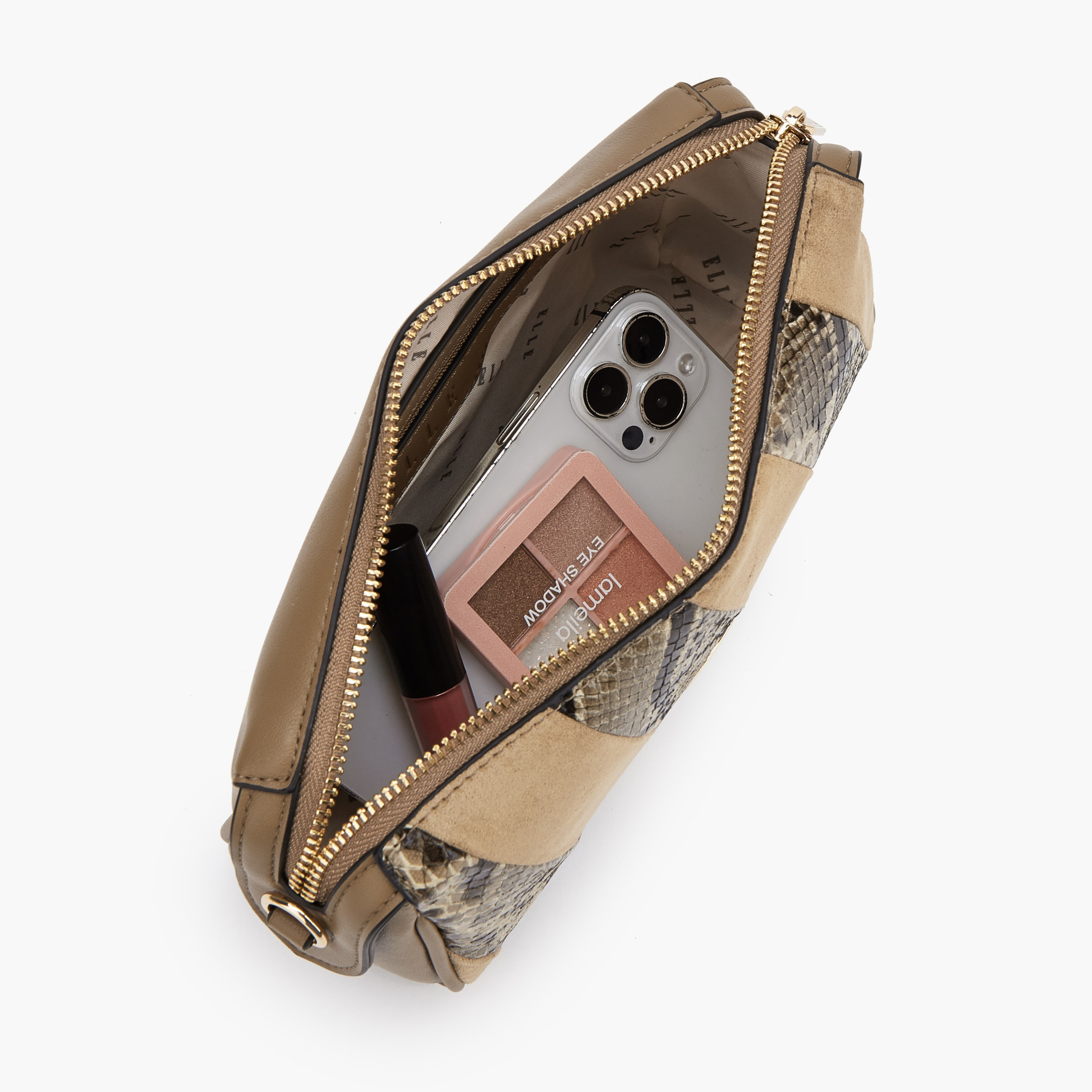 Elle Textured Crossbody Bag with Zip Closure-women-bagsandwallets-handbags-image-7