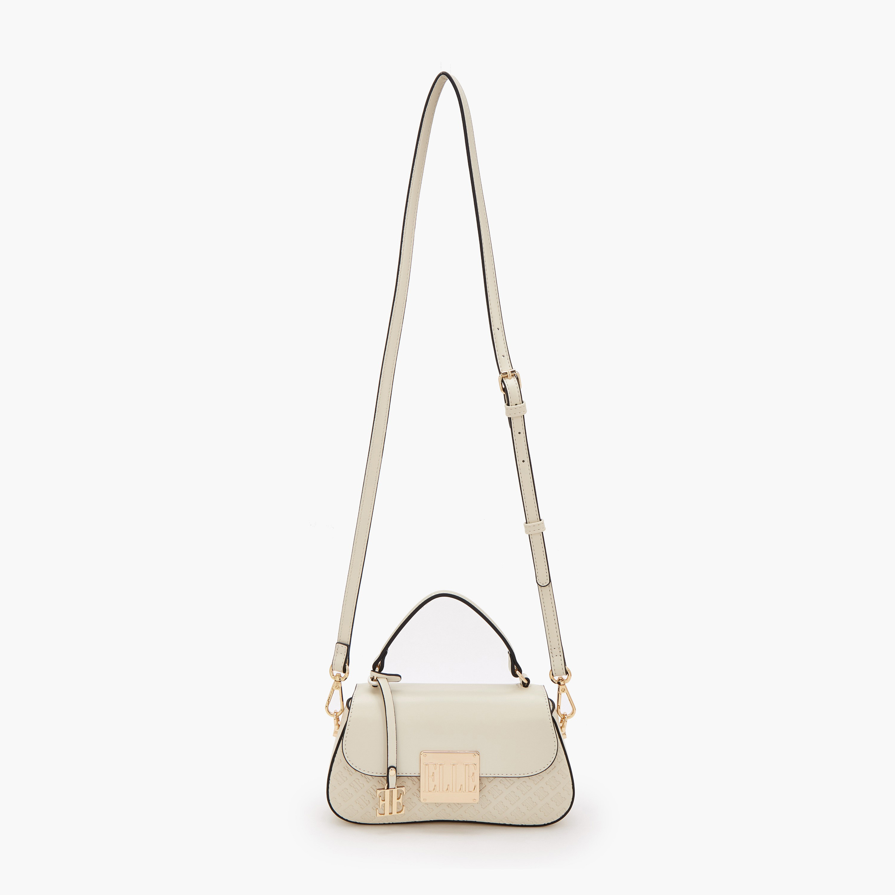 شنطة ساتشيل بنقوش مونوجرام وحزام قابل للفصل من إيل-women-bagsandwallets-handbags-image-2