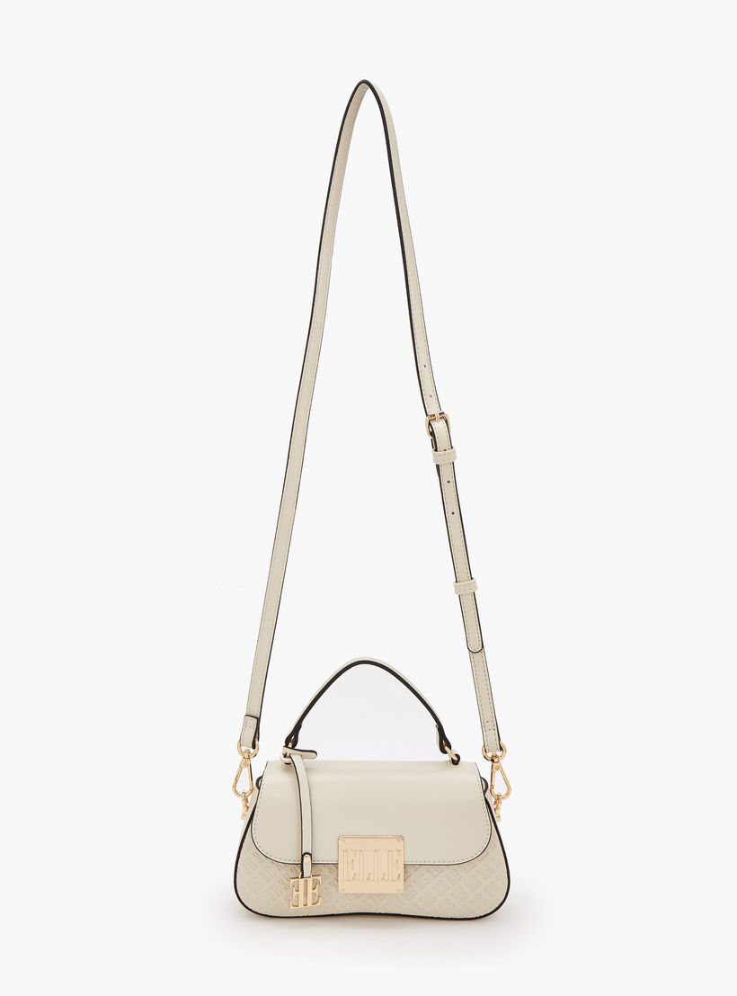 شنطة ساتشيل بنقوش مونوجرام وحزام قابل للفصل من إيل-women-bagsandwallets-handbags-image-2