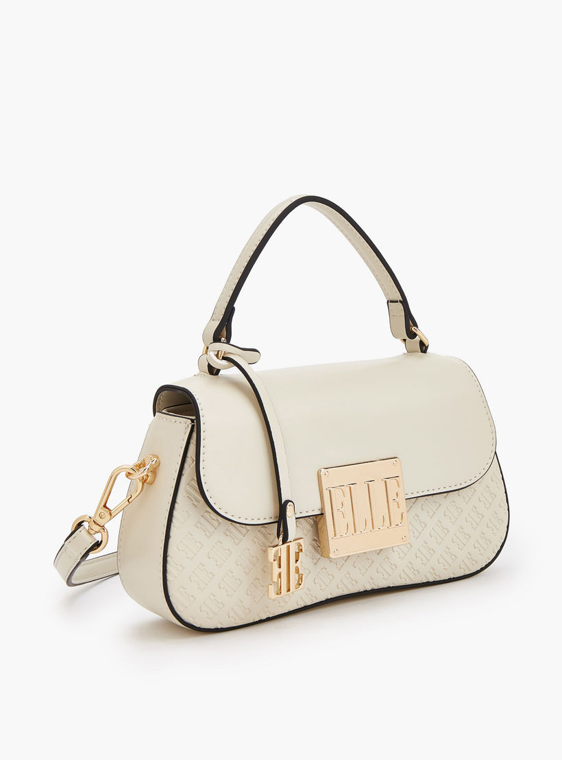 شنطة ساتشيل بنقوش مونوجرام وحزام قابل للفصل من إيل-women-bagsandwallets-handbags-image-3