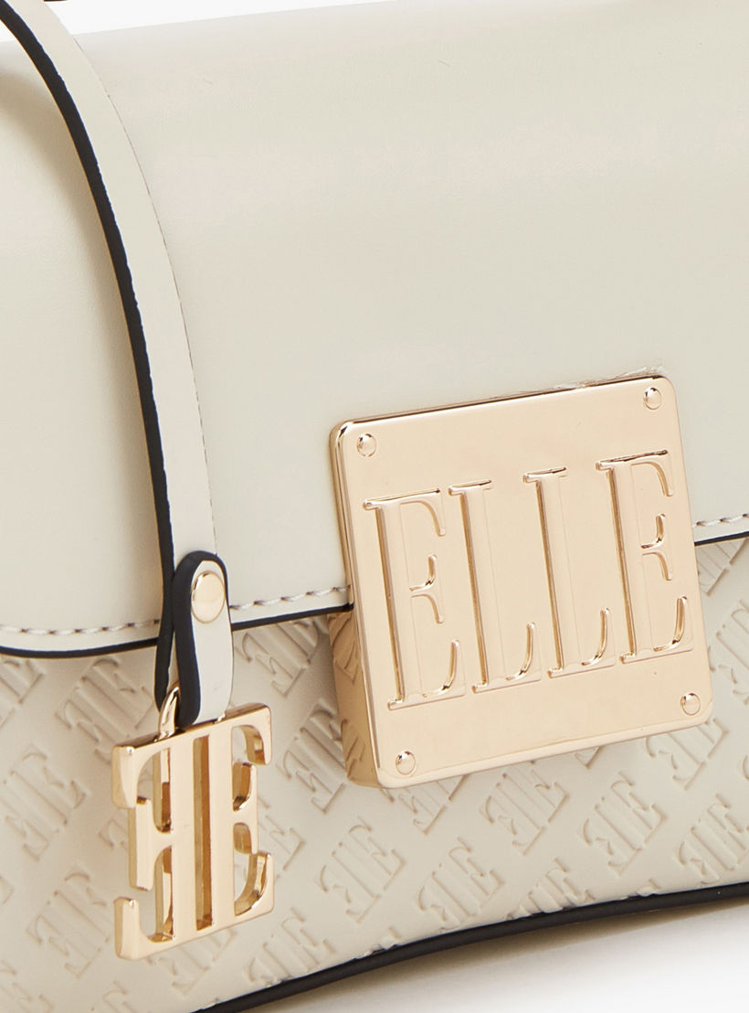 شنطة ساتشيل بنقوش مونوجرام وحزام قابل للفصل من إيل-women-bagsandwallets-handbags-image-4
