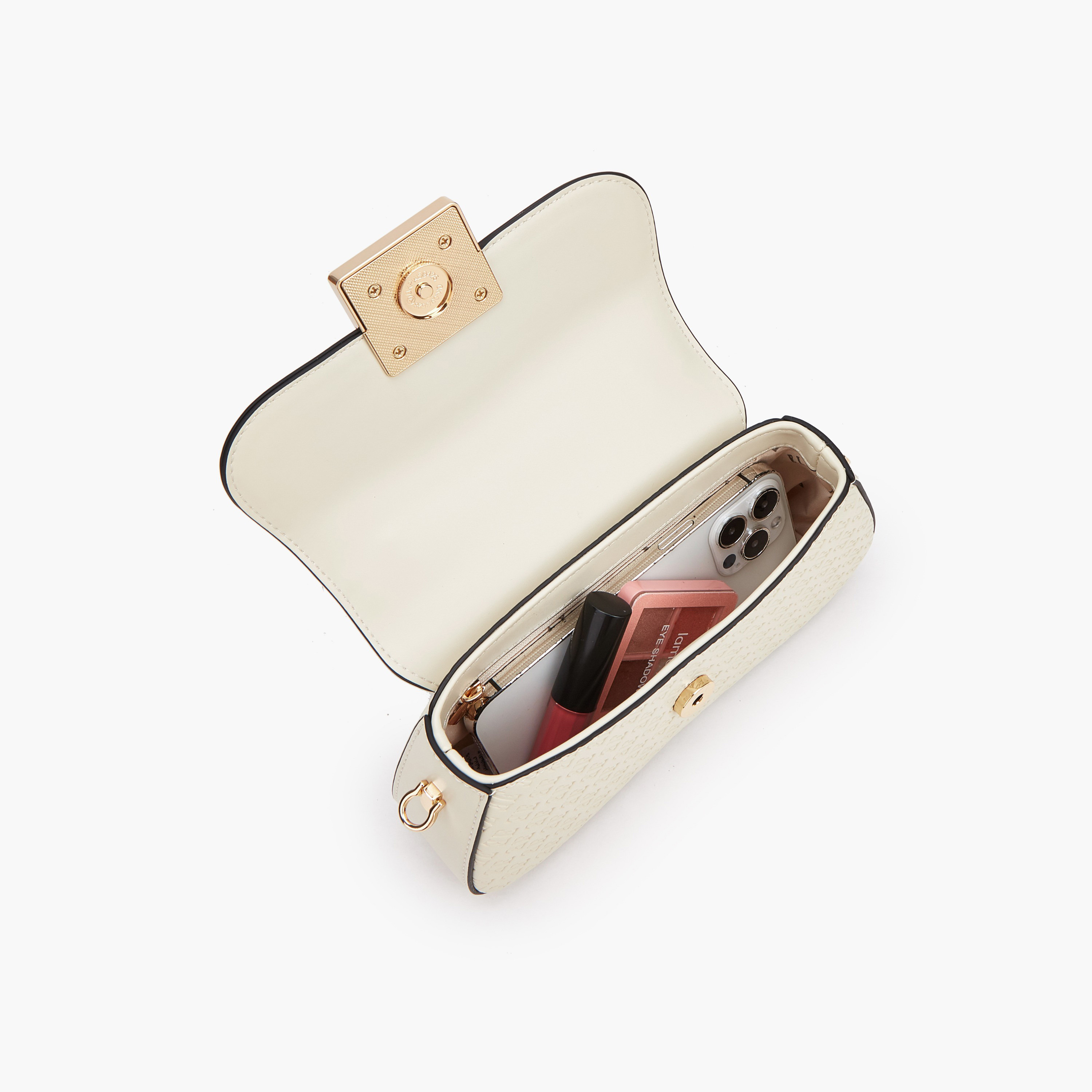 شنطة ساتشيل بنقوش مونوجرام وحزام قابل للفصل من إيل-women-bagsandwallets-handbags-image-7
