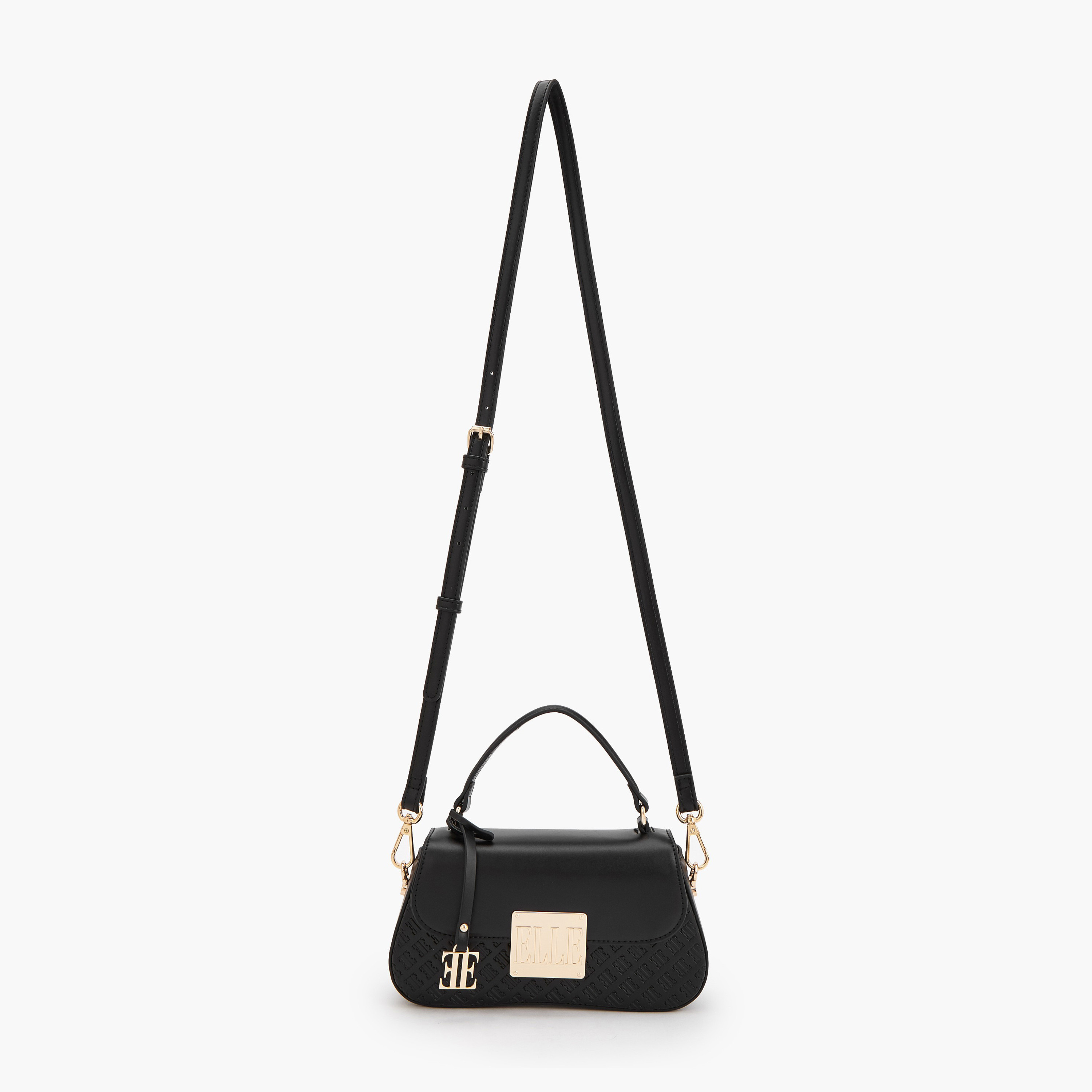 شنطة ساتشيل بنقوش مونوجرام وحزام قابل للفصل من إيل-women-bagsandwallets-handbags-image-2