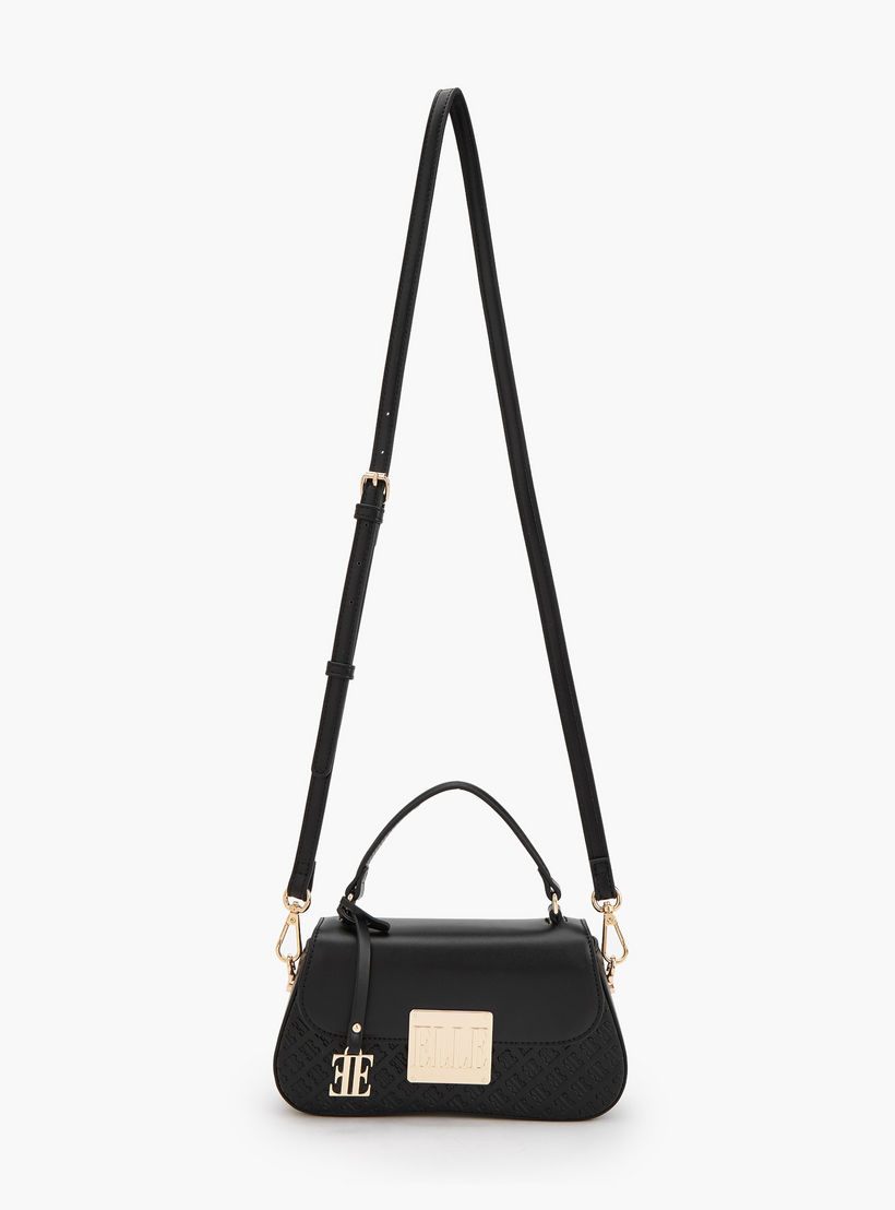 شنطة ساتشيل بنقوش مونوجرام وحزام قابل للفصل من إيل-women-bagsandwallets-handbags-image-2