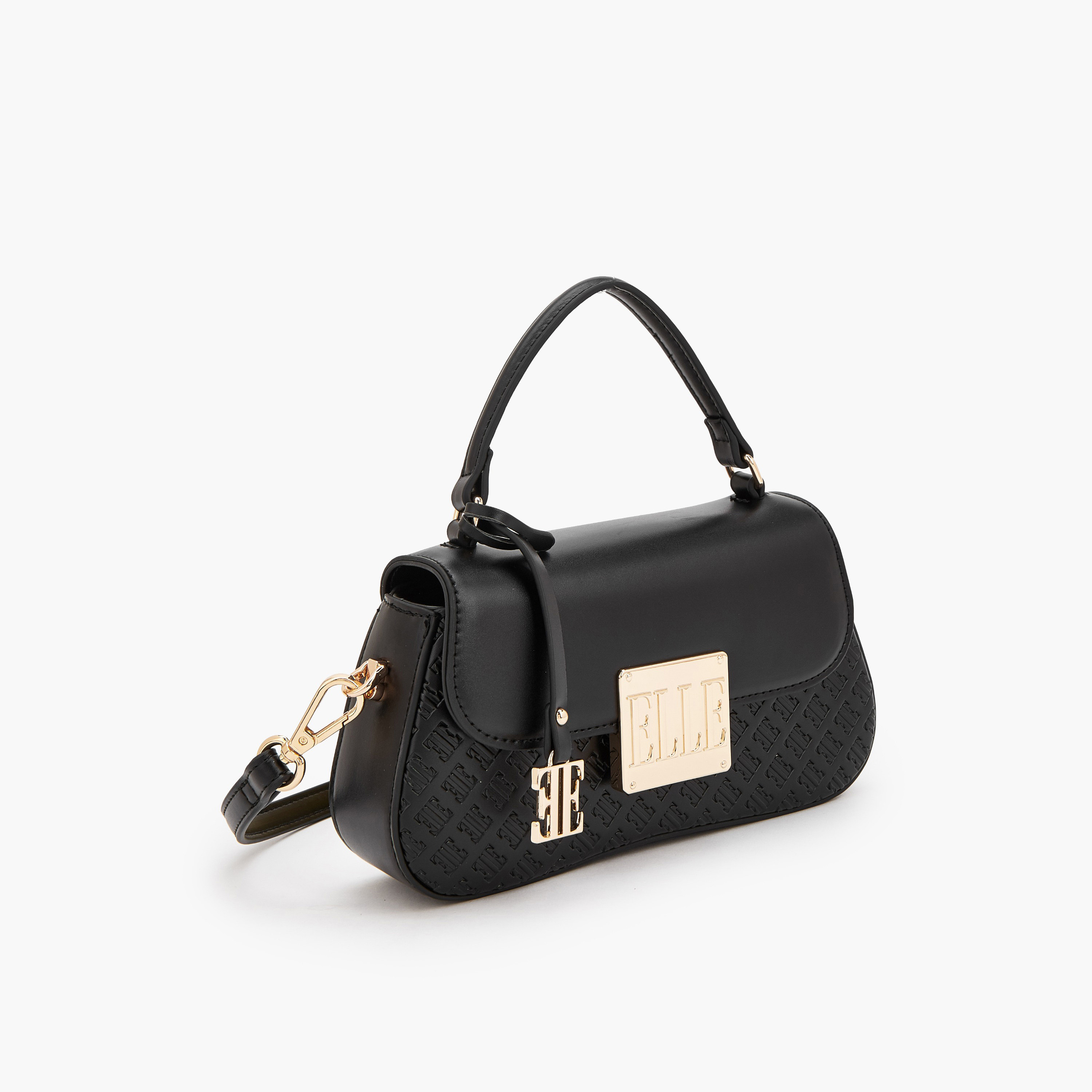 شنطة ساتشيل بنقوش مونوجرام وحزام قابل للفصل من إيل-women-bagsandwallets-handbags-image-3