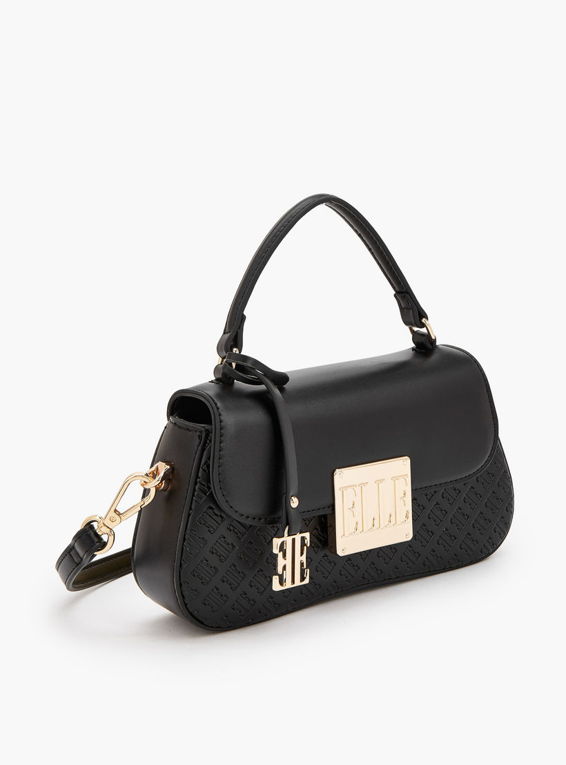 شنطة ساتشيل بنقوش مونوجرام وحزام قابل للفصل من إيل-women-bagsandwallets-handbags-image-3